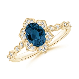 Oval AAA London Blue Topaz