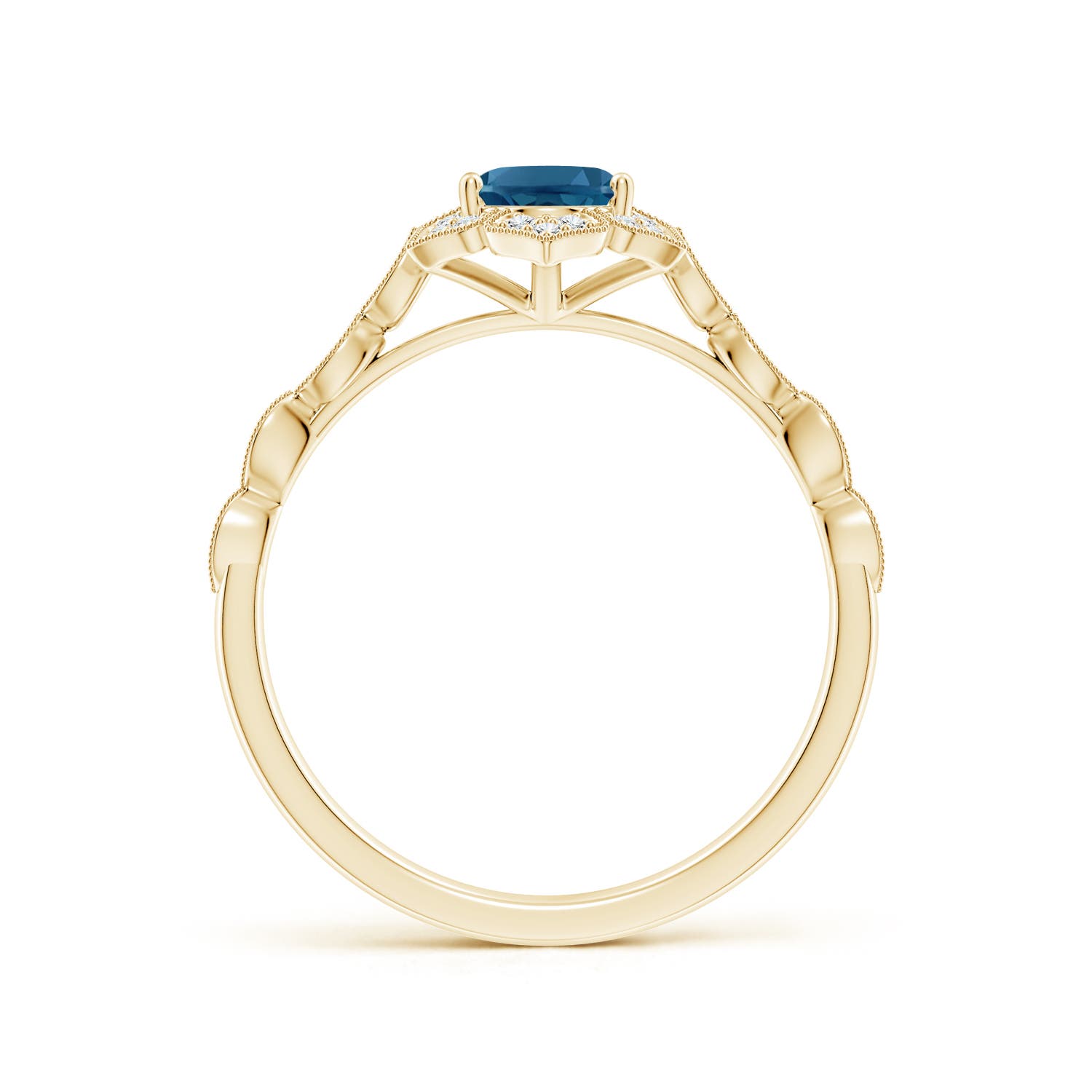 AAA - London Blue Topaz / 1.08 CT / 14 KT Yellow Gold