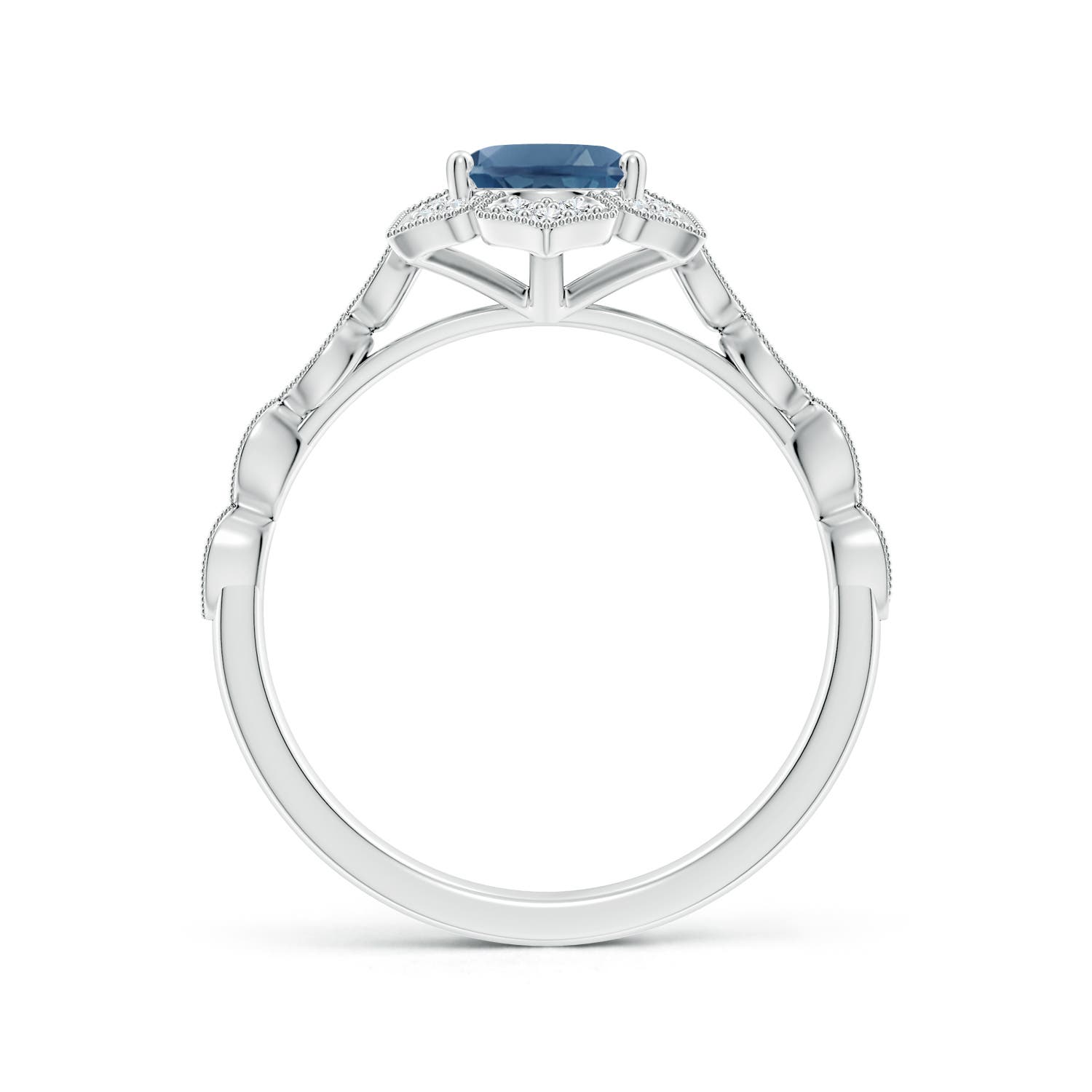 A - London Blue Topaz / 1.68 CT / 14 KT White Gold