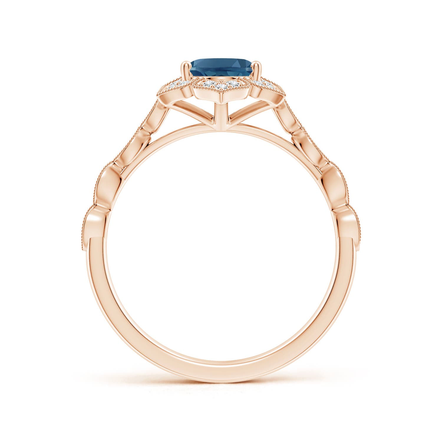 AA - London Blue Topaz / 1.68 CT / 14 KT Rose Gold