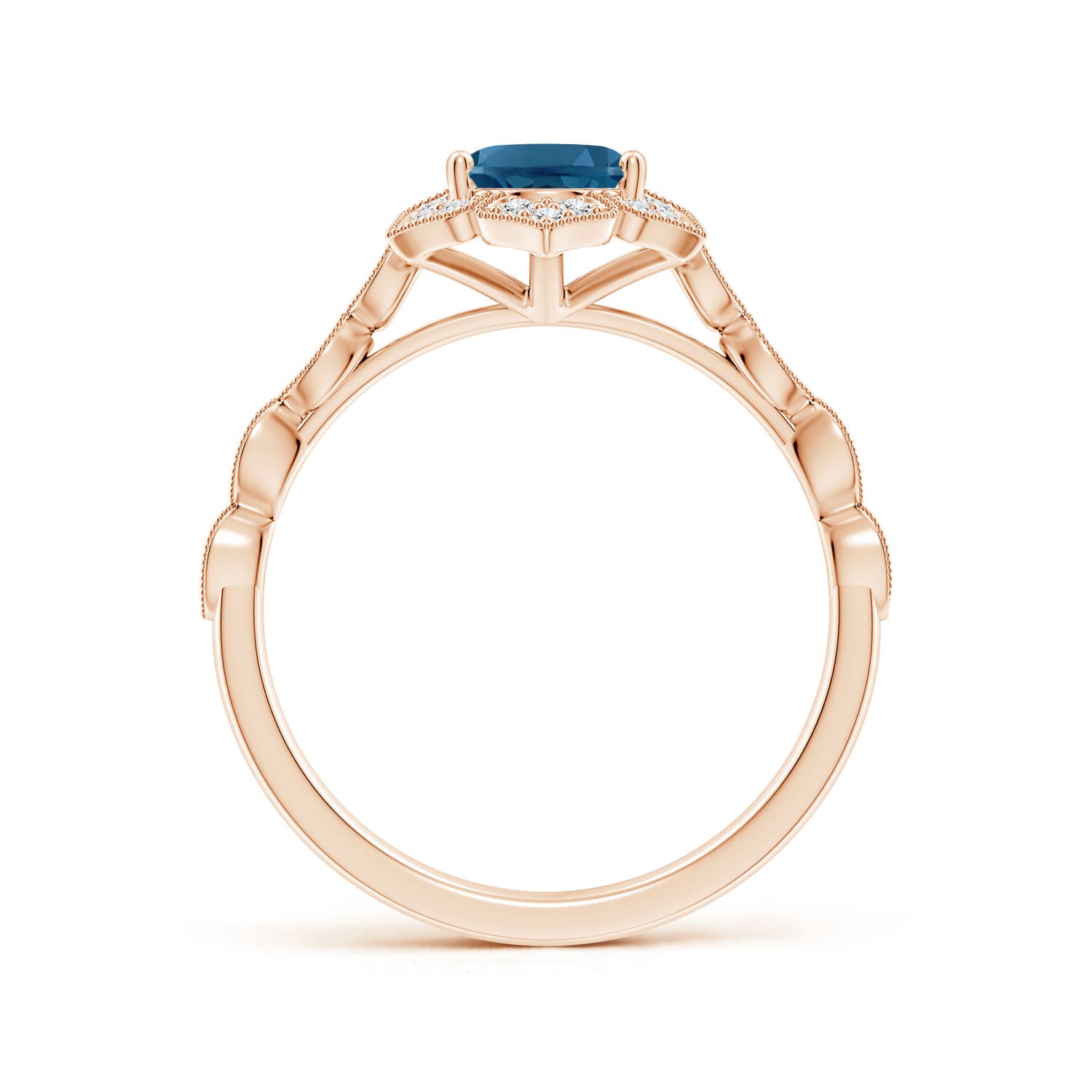 AAA - London Blue Topaz / 1.68 CT / 14 KT Rose Gold