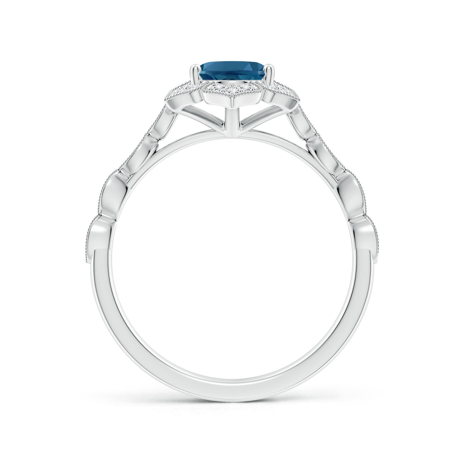 AAA - London Blue Topaz / 1.68 CT / 14 KT White Gold