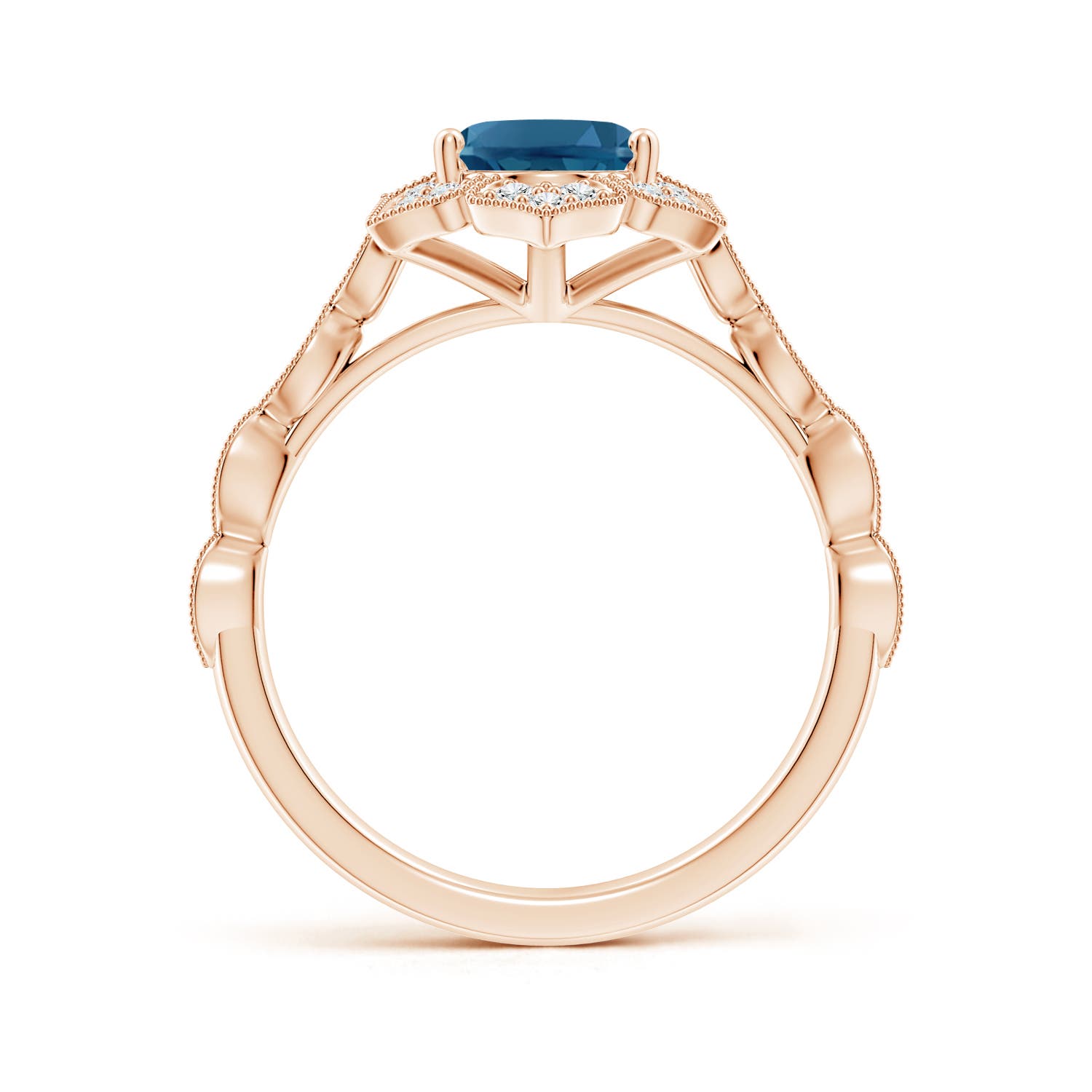 AAA - London Blue Topaz / 2.51 CT / 14 KT Rose Gold