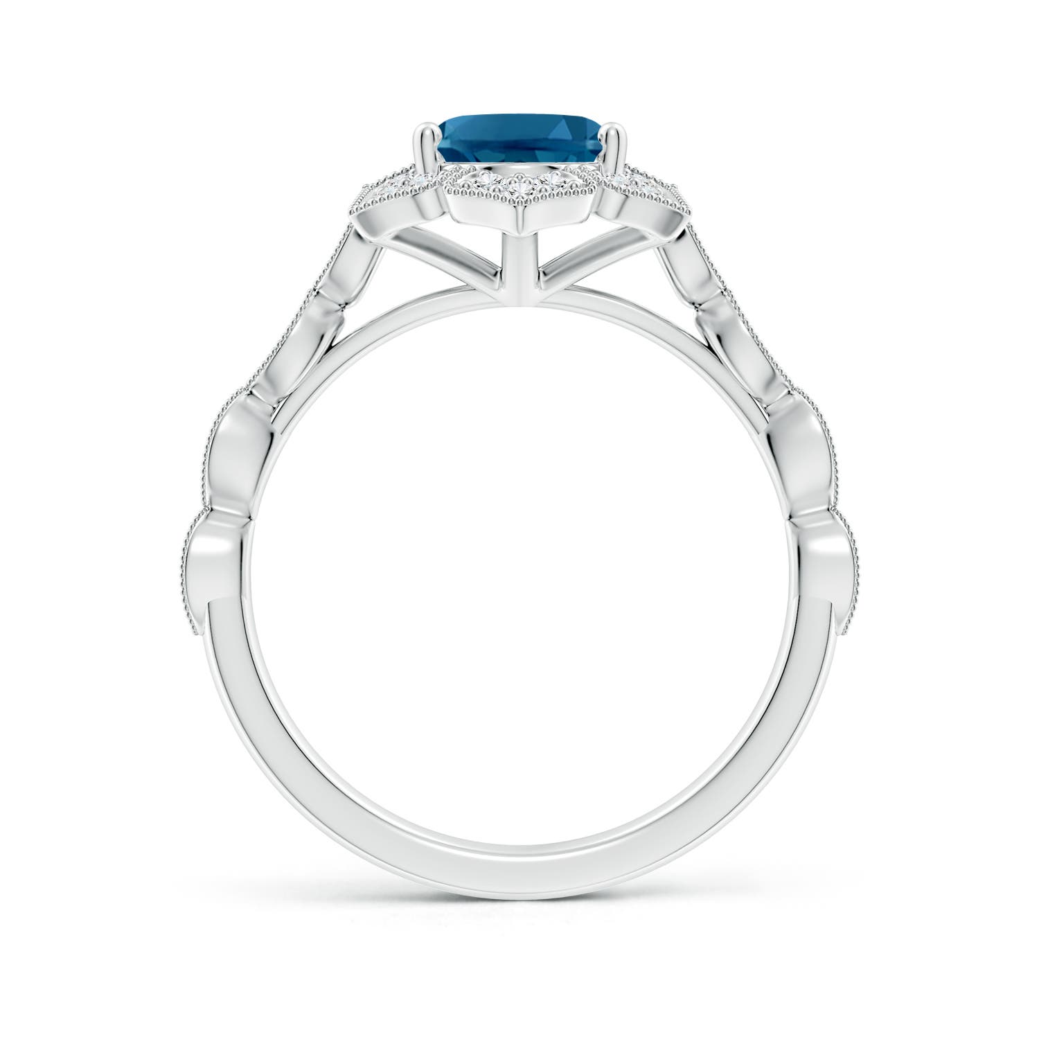 AAAA - London Blue Topaz / 2.51 CT / 14 KT White Gold