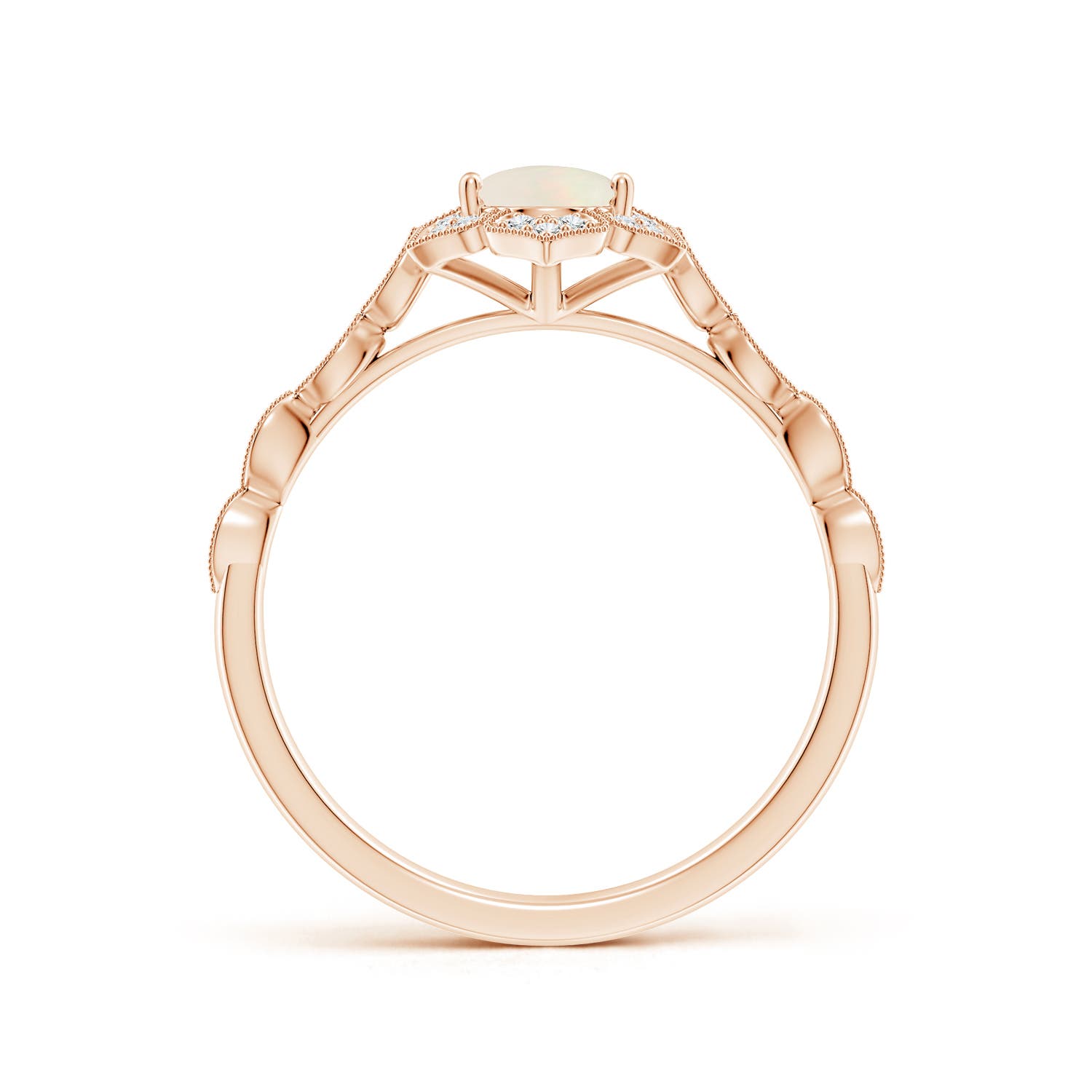 A - Opal / 0.58 CT / 14 KT Rose Gold