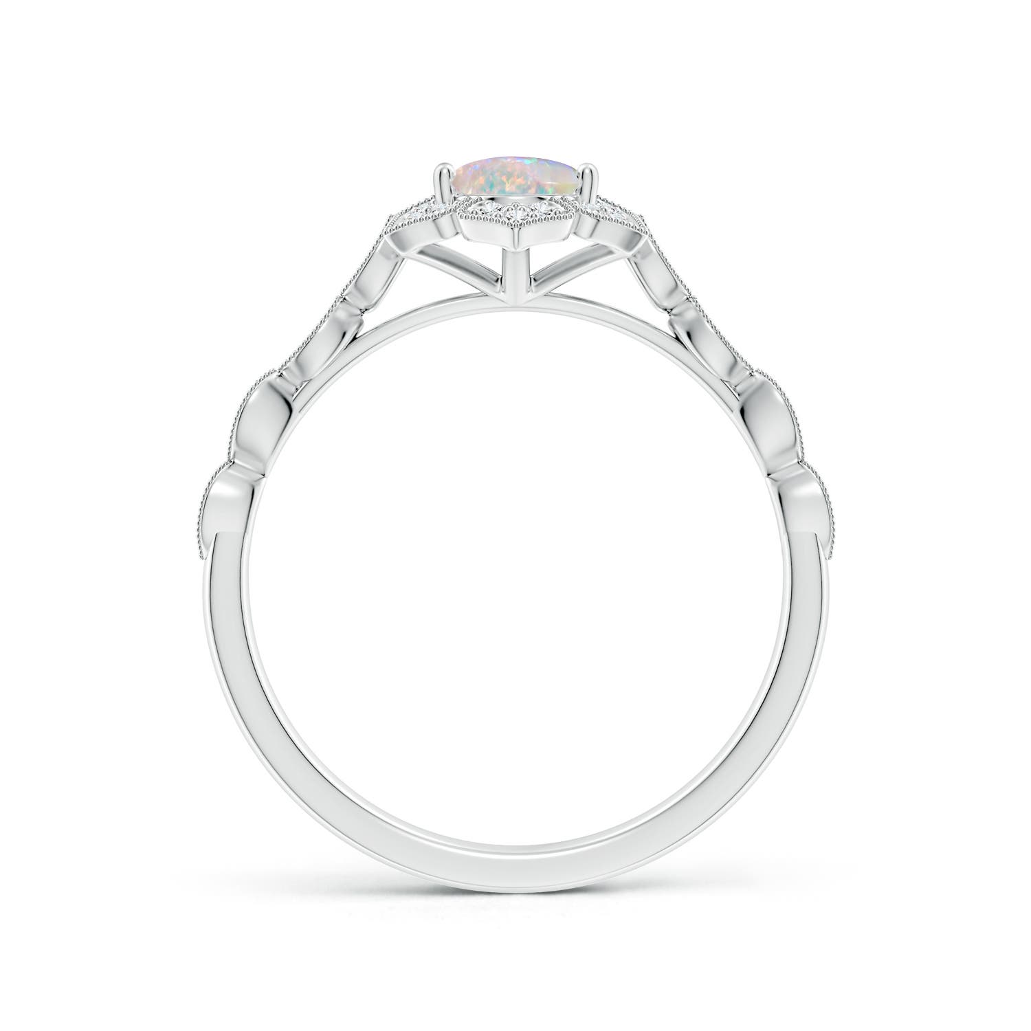 AAAA - Opal / 0.58 CT / 14 KT White Gold