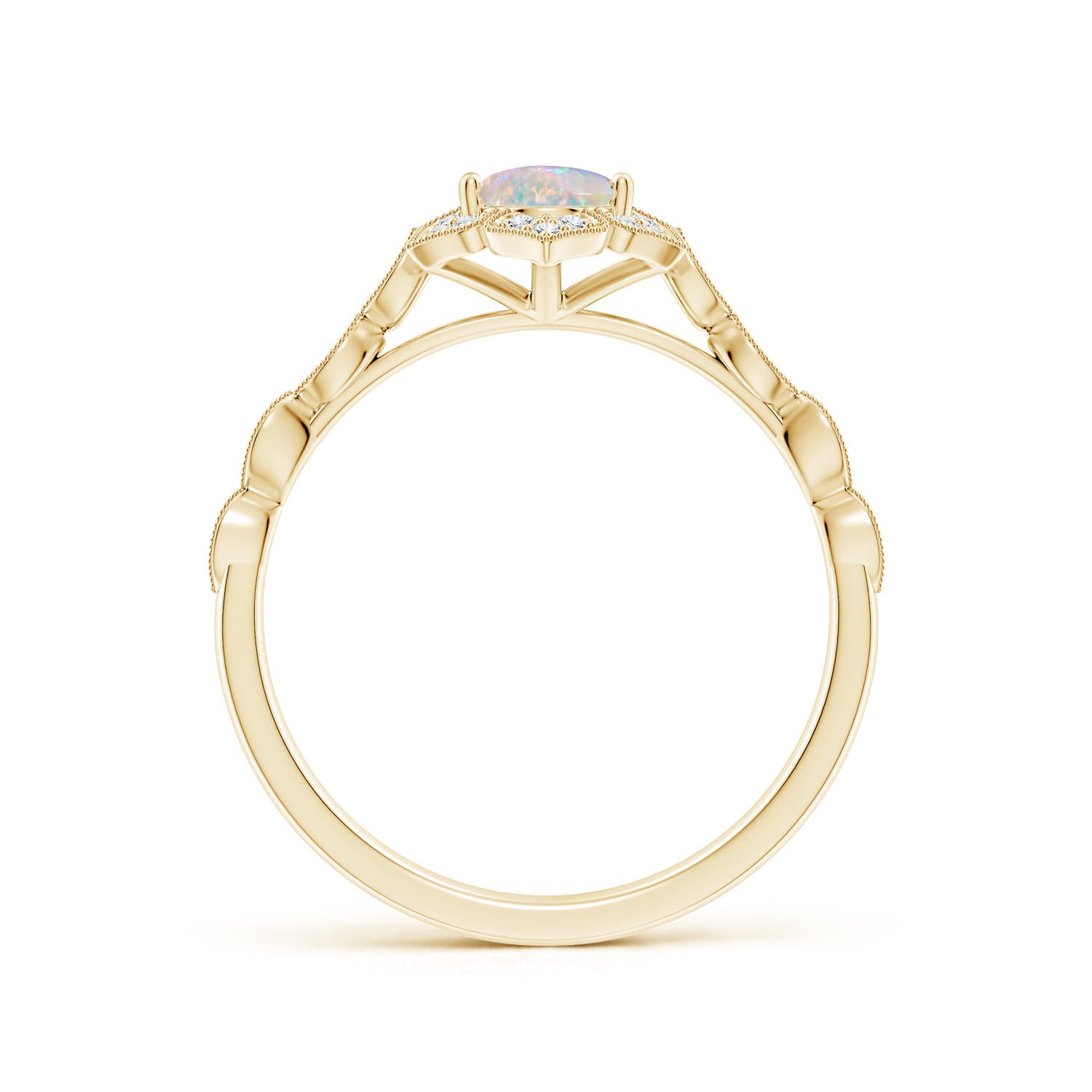 AAAA - Opal / 0.58 CT / 14 KT Yellow Gold