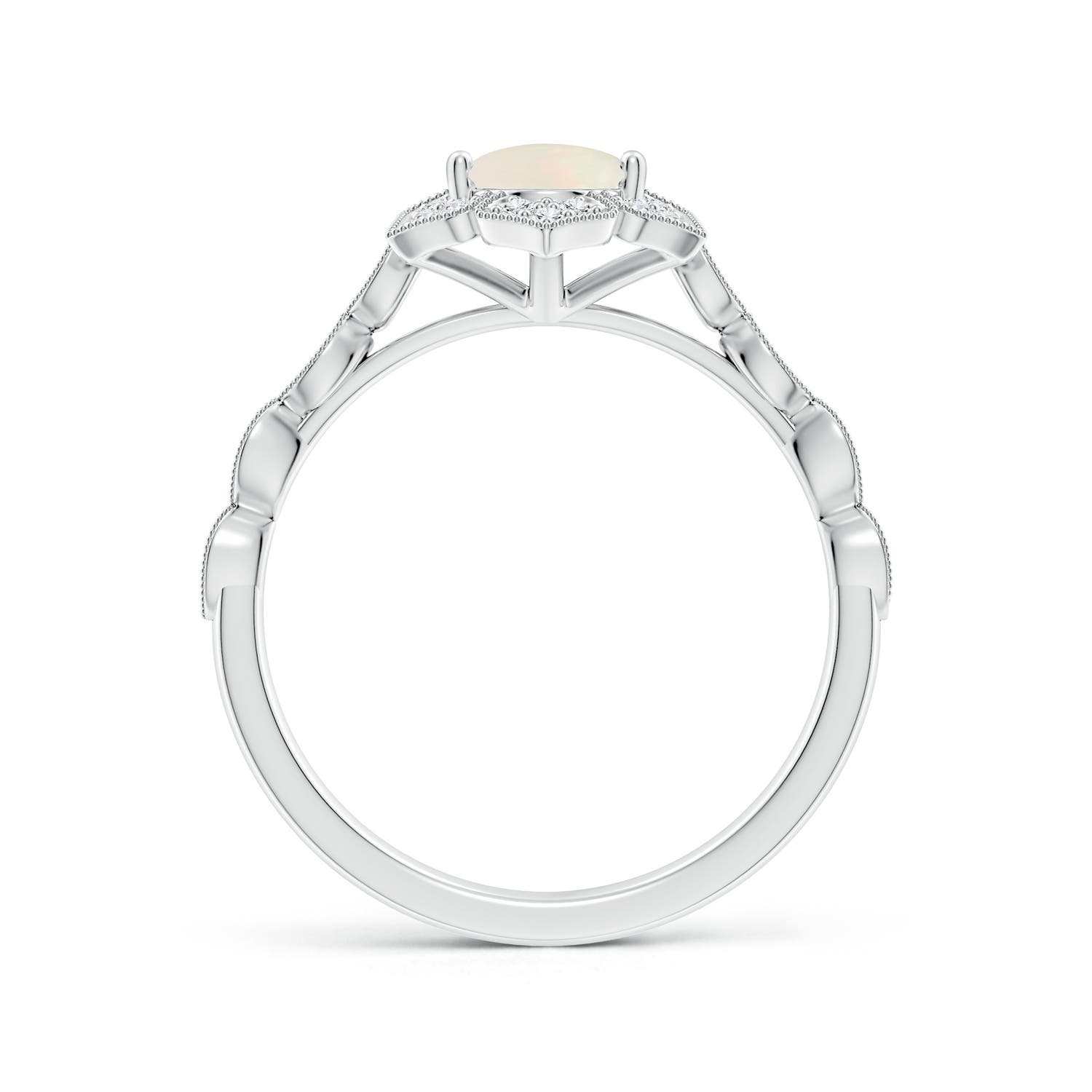 A - Opal / 0.98 CT / 14 KT White Gold