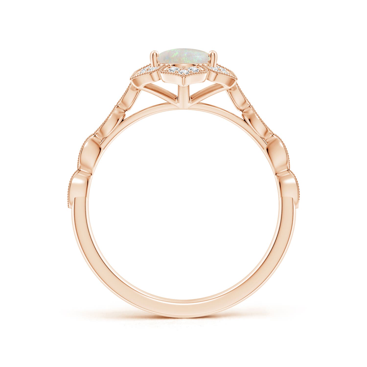 AA - Opal / 0.98 CT / 14 KT Rose Gold