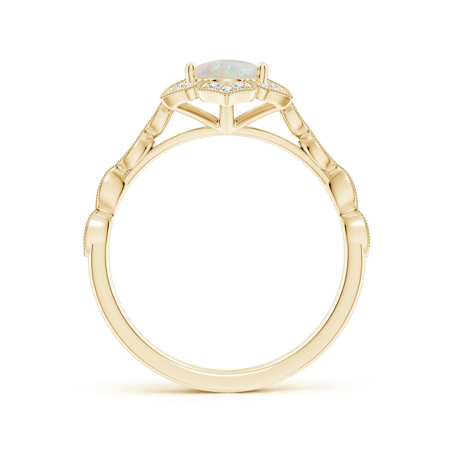 AA - Opal / 0.98 CT / 14 KT Yellow Gold