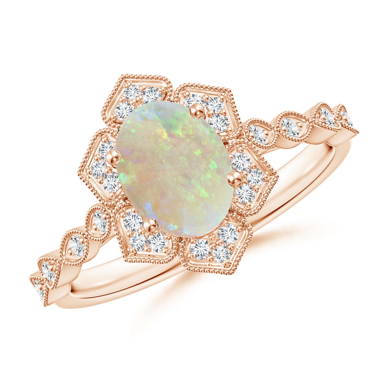 AAA - Opal / 0.98 CT / 14 KT Rose Gold