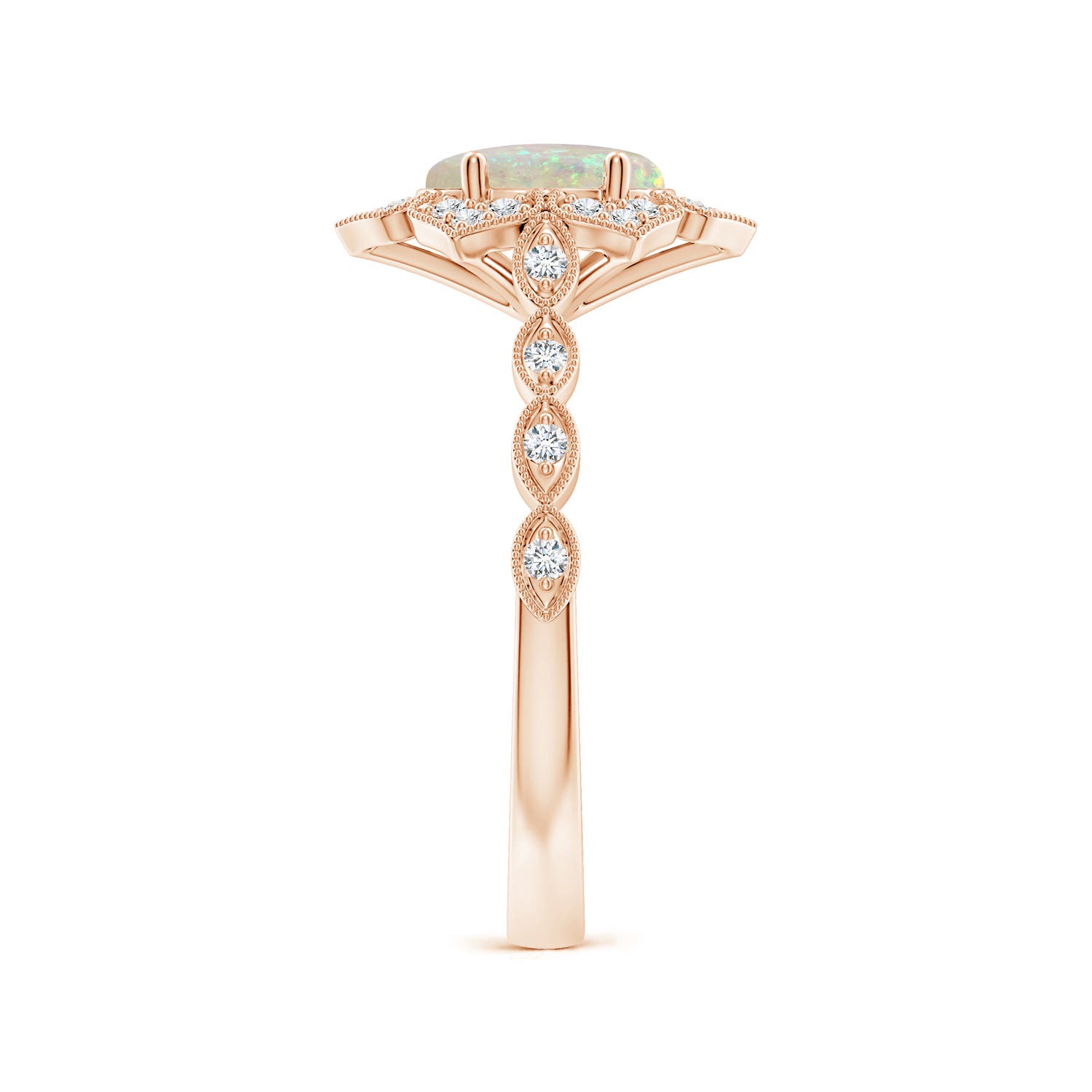 AAA - Opal / 0.98 CT / 14 KT Rose Gold