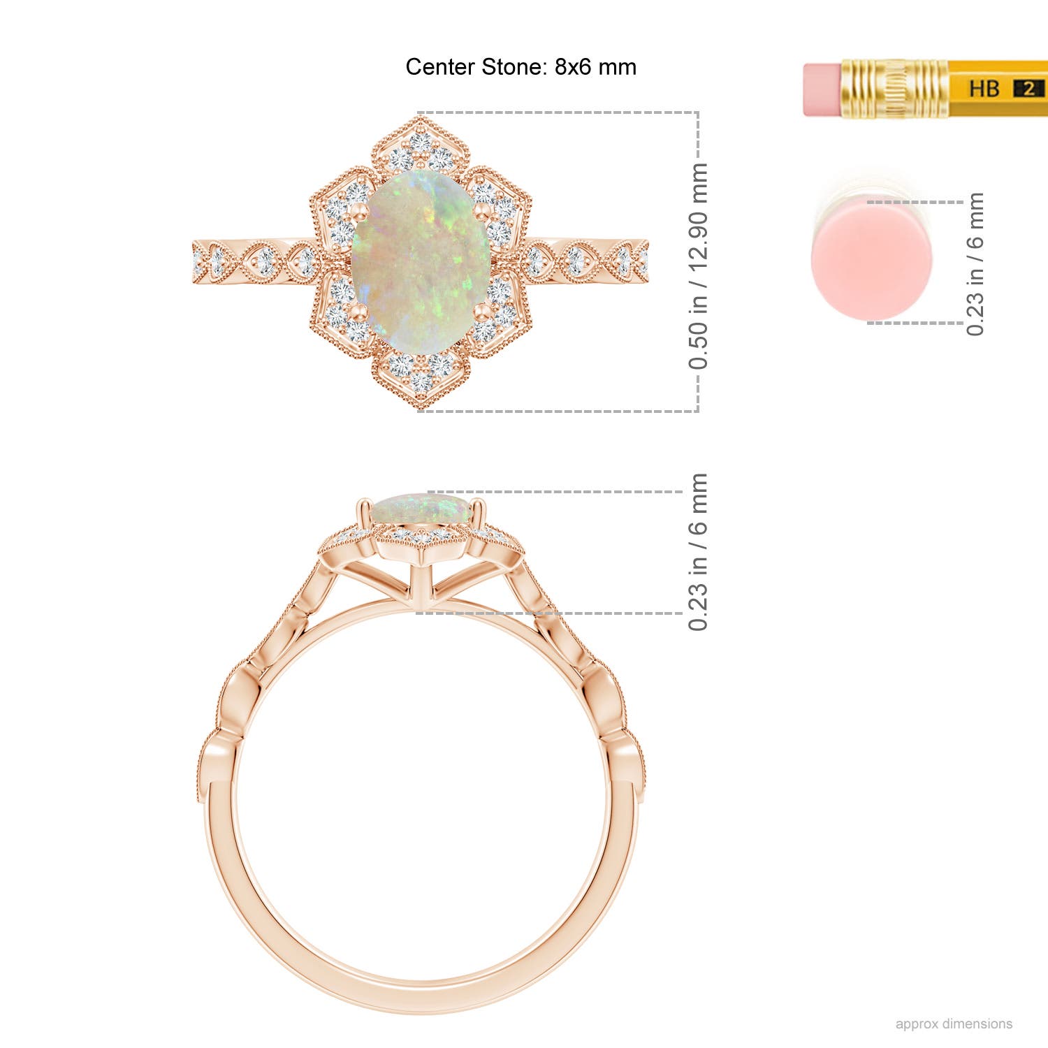 AAA - Opal / 0.98 CT / 14 KT Rose Gold