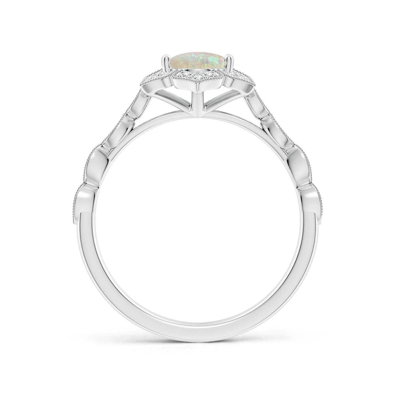 AAA - Opal / 0.98 CT / 14 KT White Gold