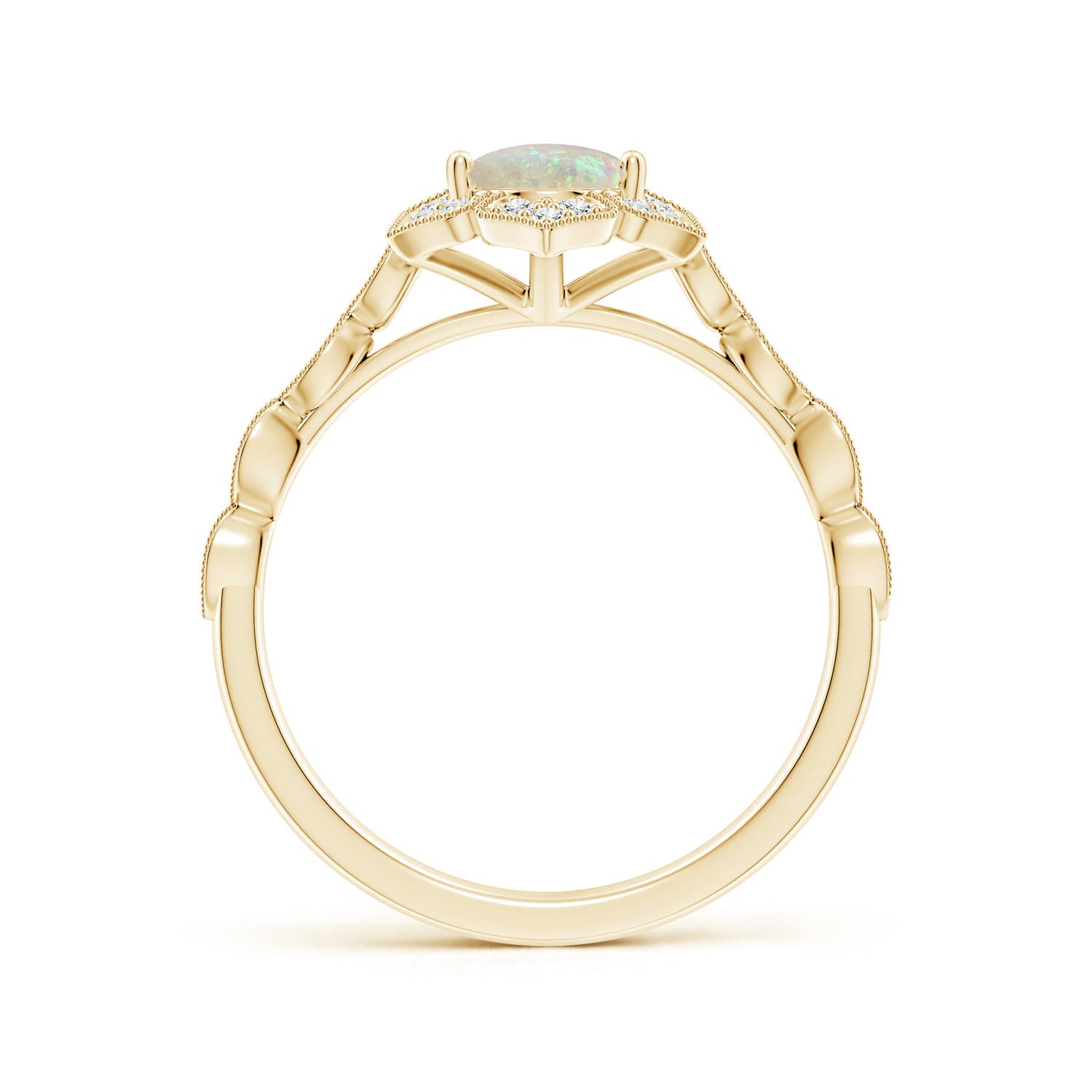 AAA - Opal / 0.98 CT / 14 KT Yellow Gold