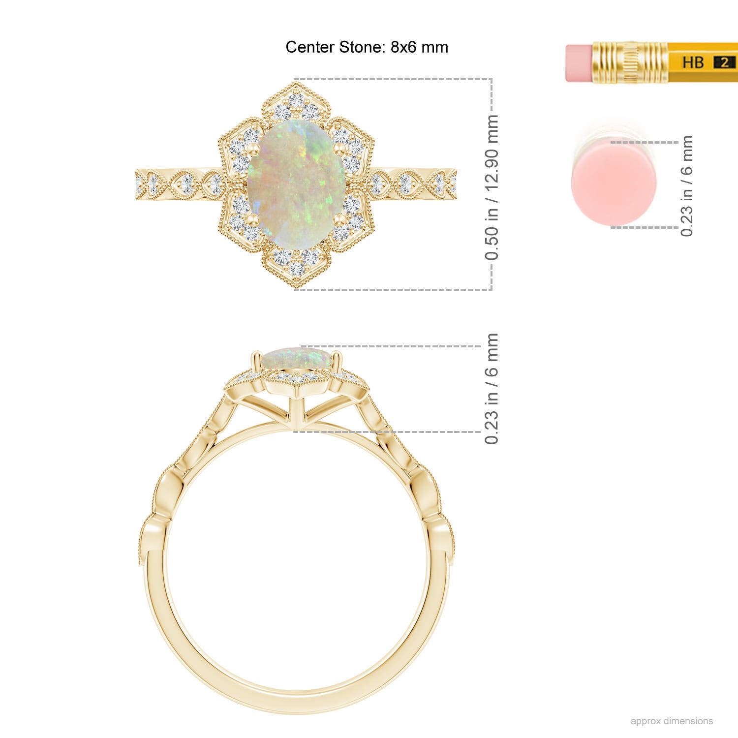 AAA - Opal / 0.98 CT / 14 KT Yellow Gold