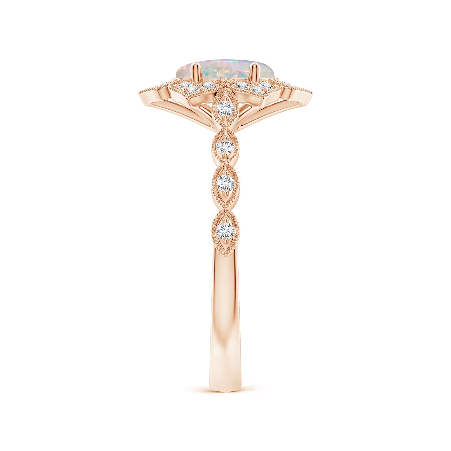 AAAA - Opal / 0.98 CT / 14 KT Rose Gold