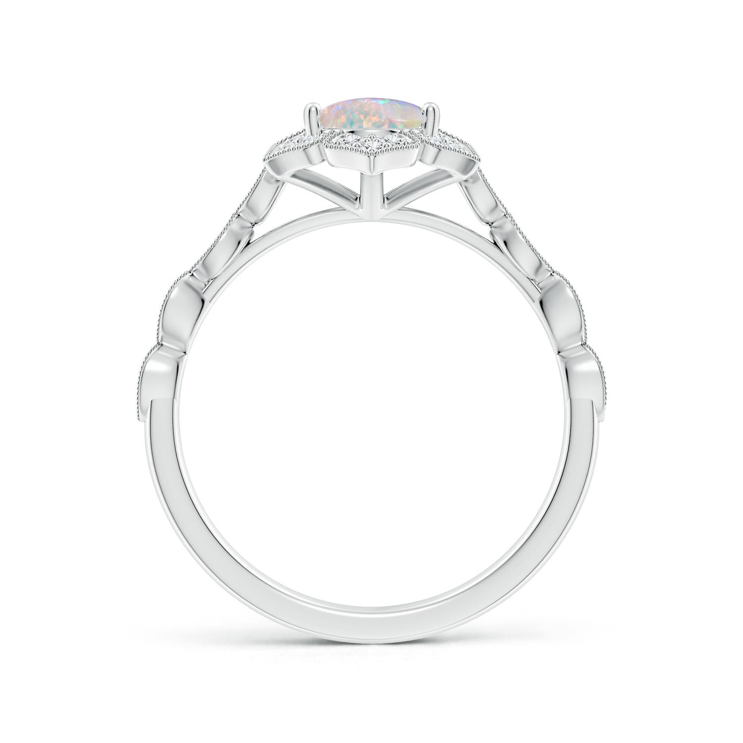 AAAA - Opal / 0.98 CT / 14 KT White Gold