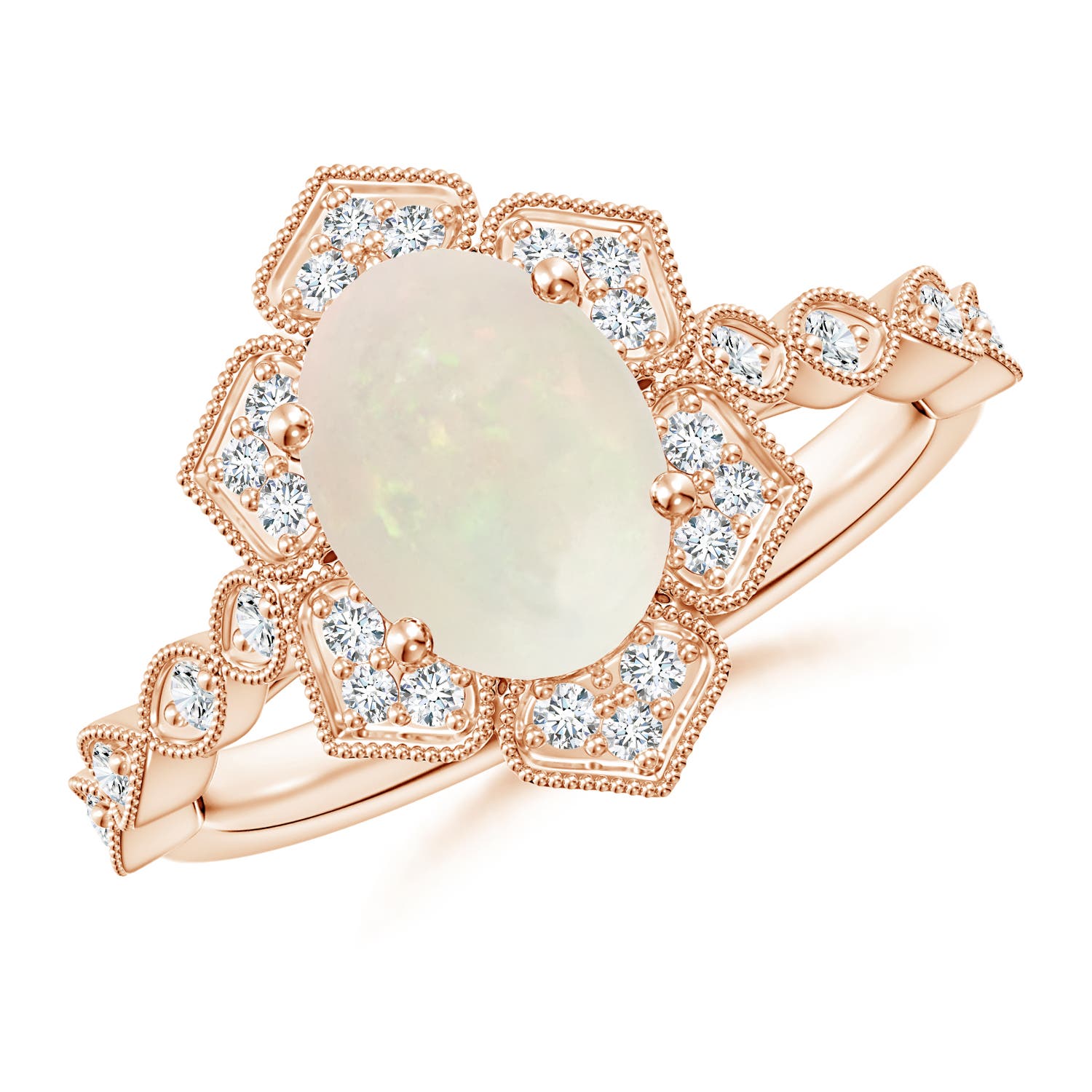 A - Opal / 1.36 CT / 14 KT Rose Gold