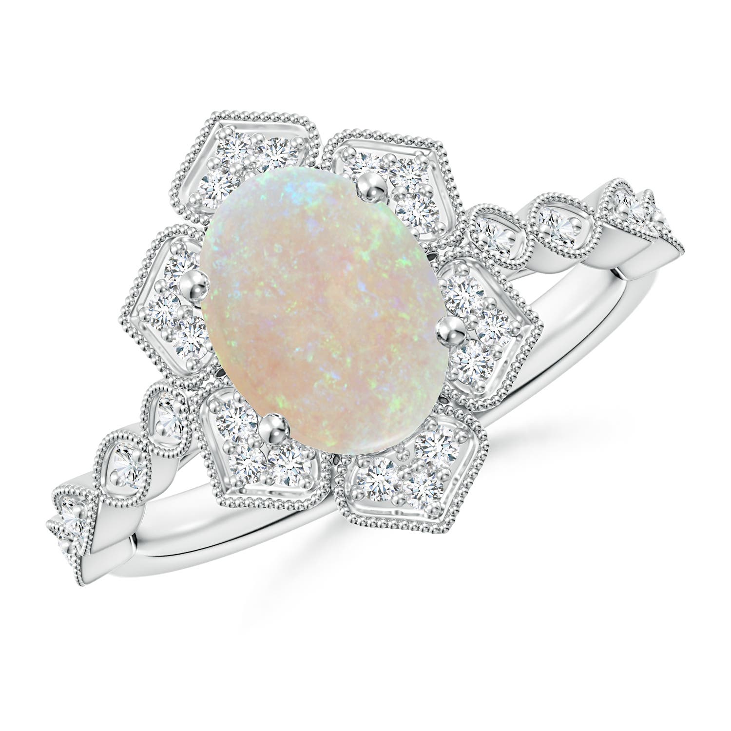 AA - Opal / 1.36 CT / 14 KT White Gold