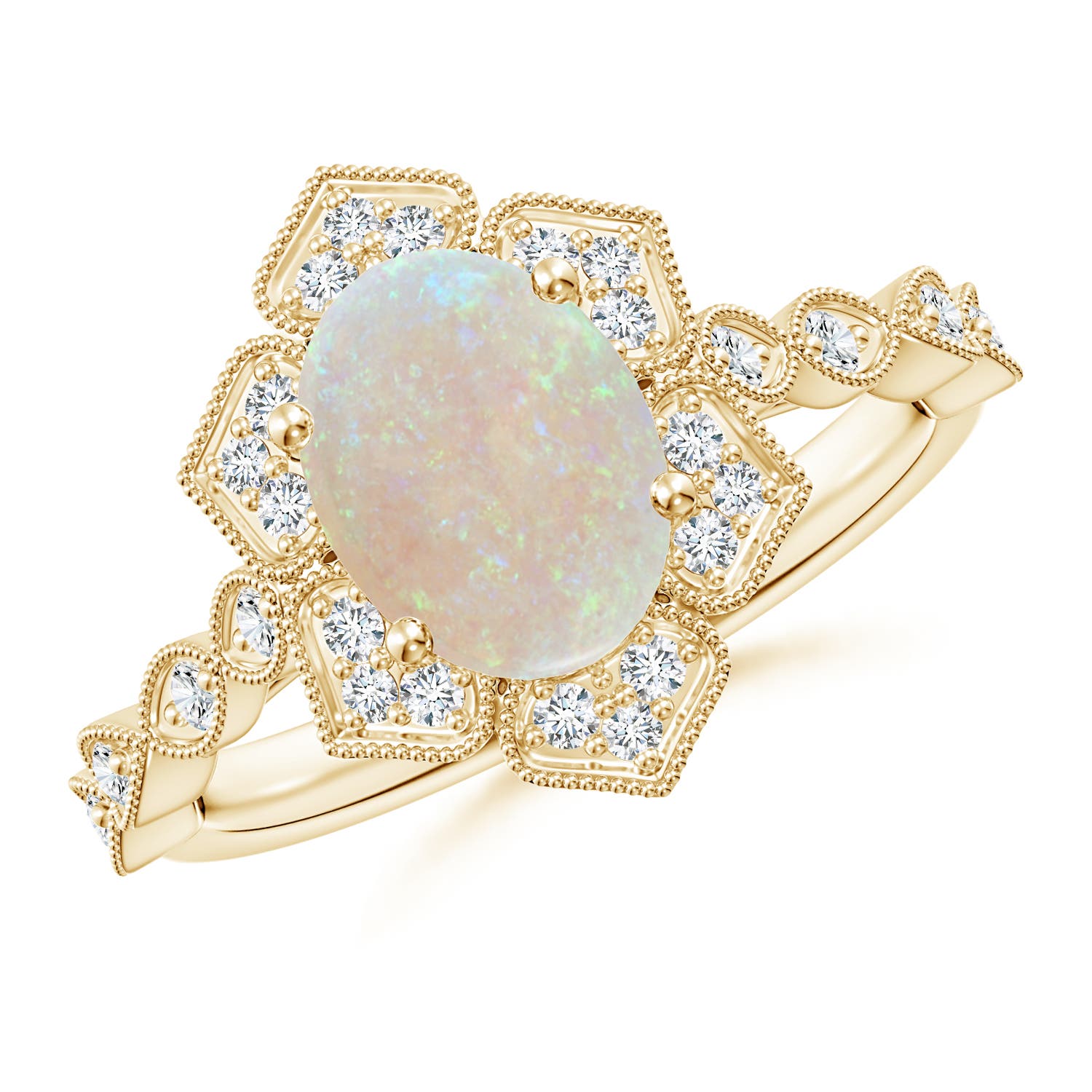 AA - Opal / 1.36 CT / 14 KT Yellow Gold