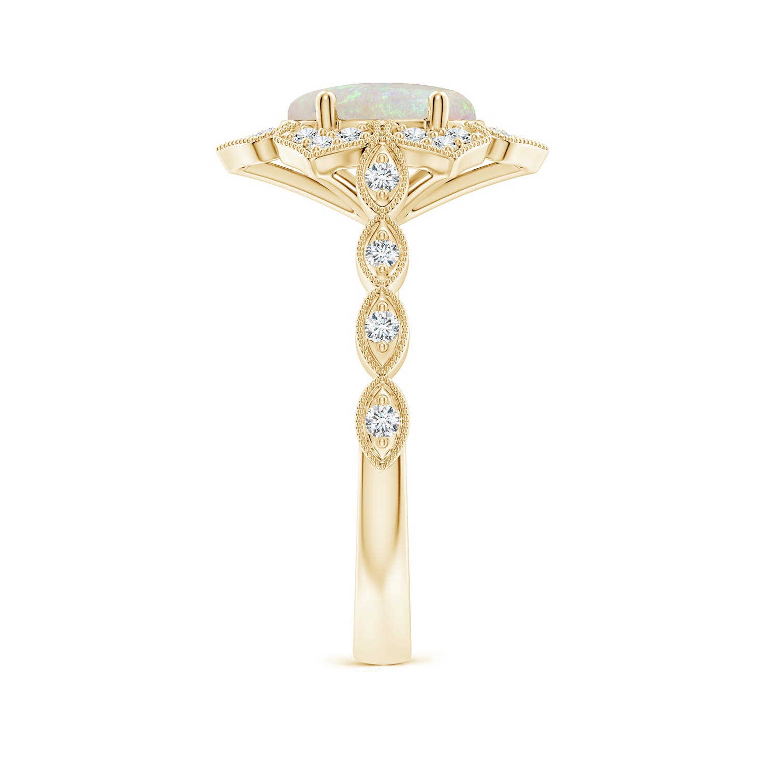 AA - Opal / 1.36 CT / 14 KT Yellow Gold