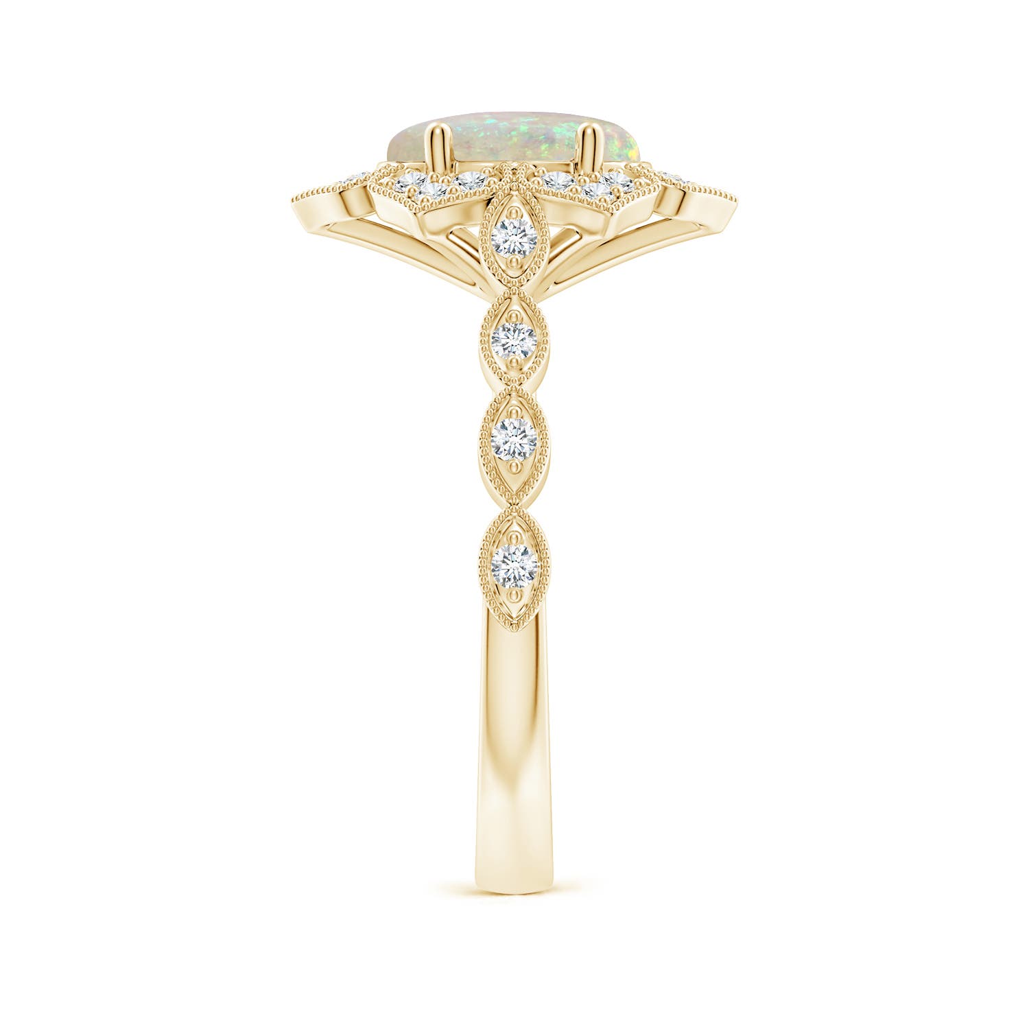 AAA - Opal / 1.36 CT / 14 KT Yellow Gold