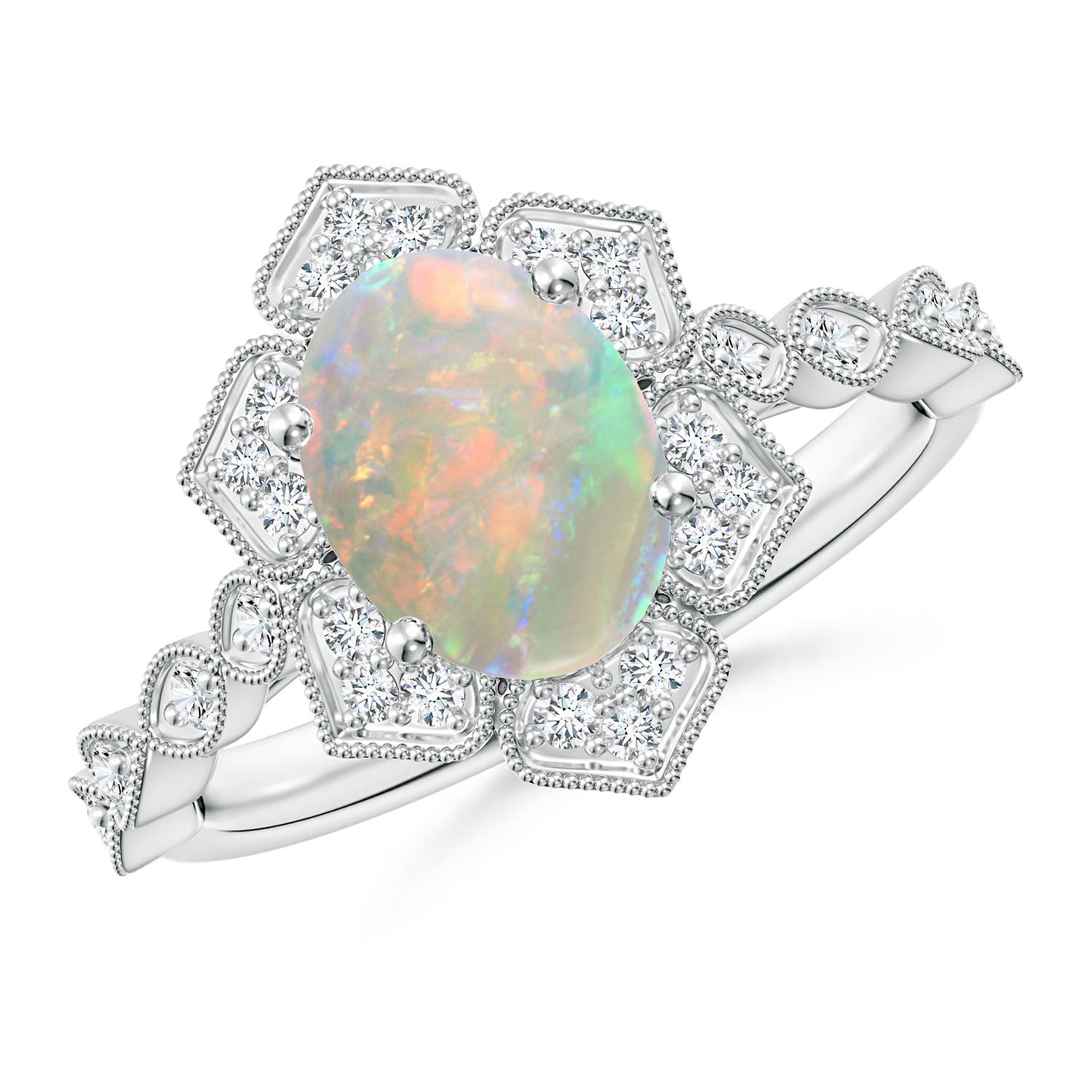 AAAA - Opal / 1.36 CT / 14 KT White Gold