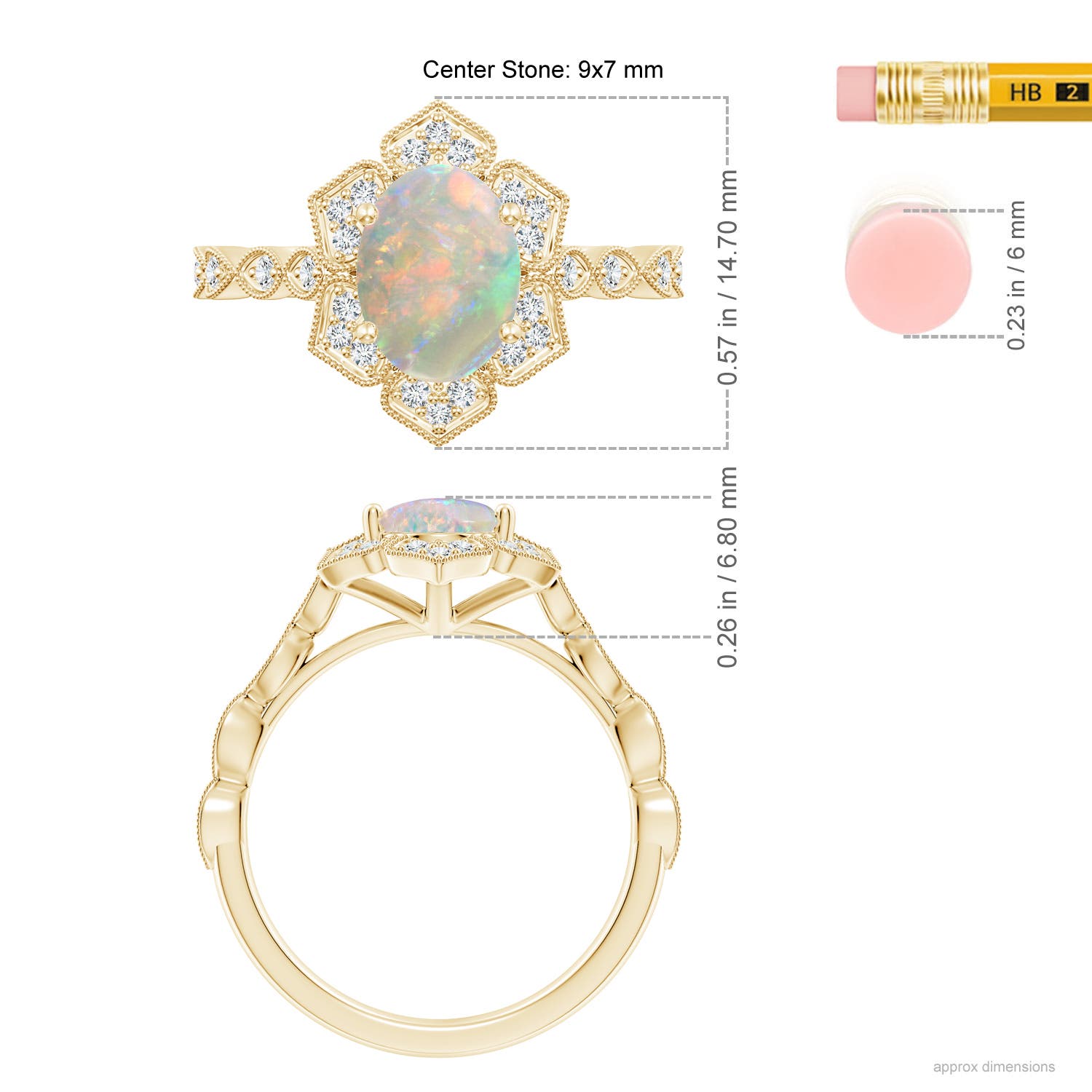 AAAA - Opal / 1.36 CT / 14 KT Yellow Gold