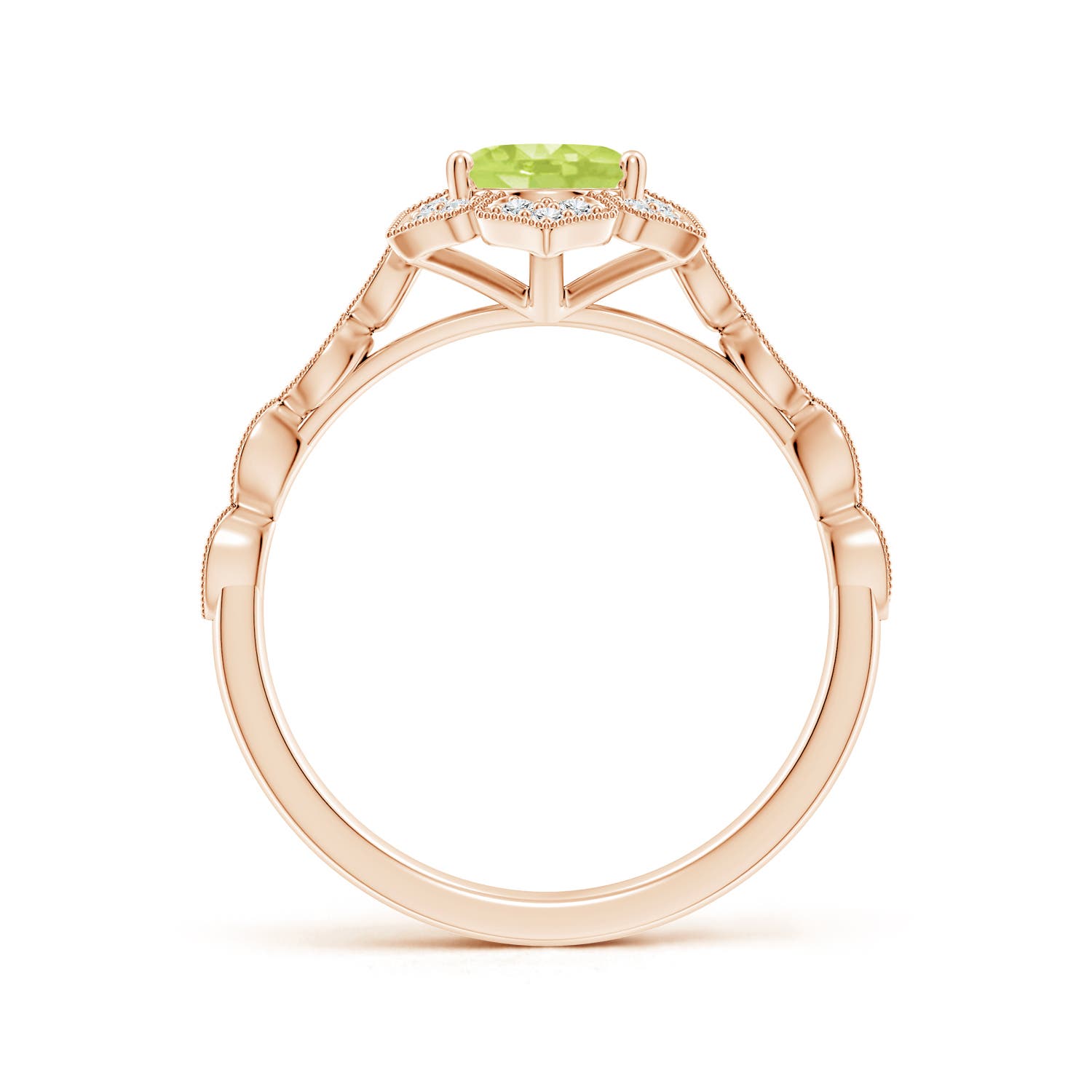 A - Peridot / 1.53 CT / 14 KT Rose Gold