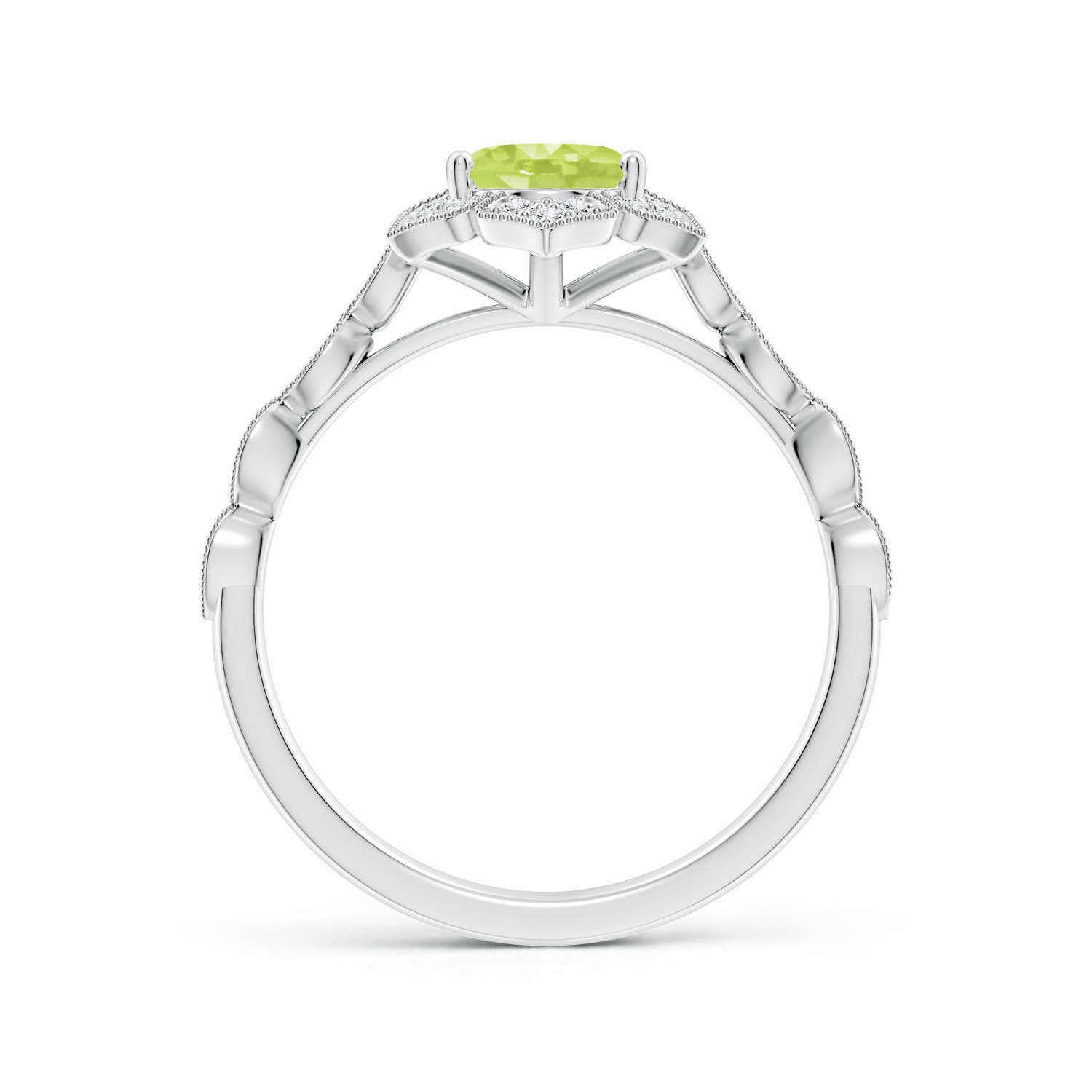 A - Peridot / 1.53 CT / 14 KT White Gold