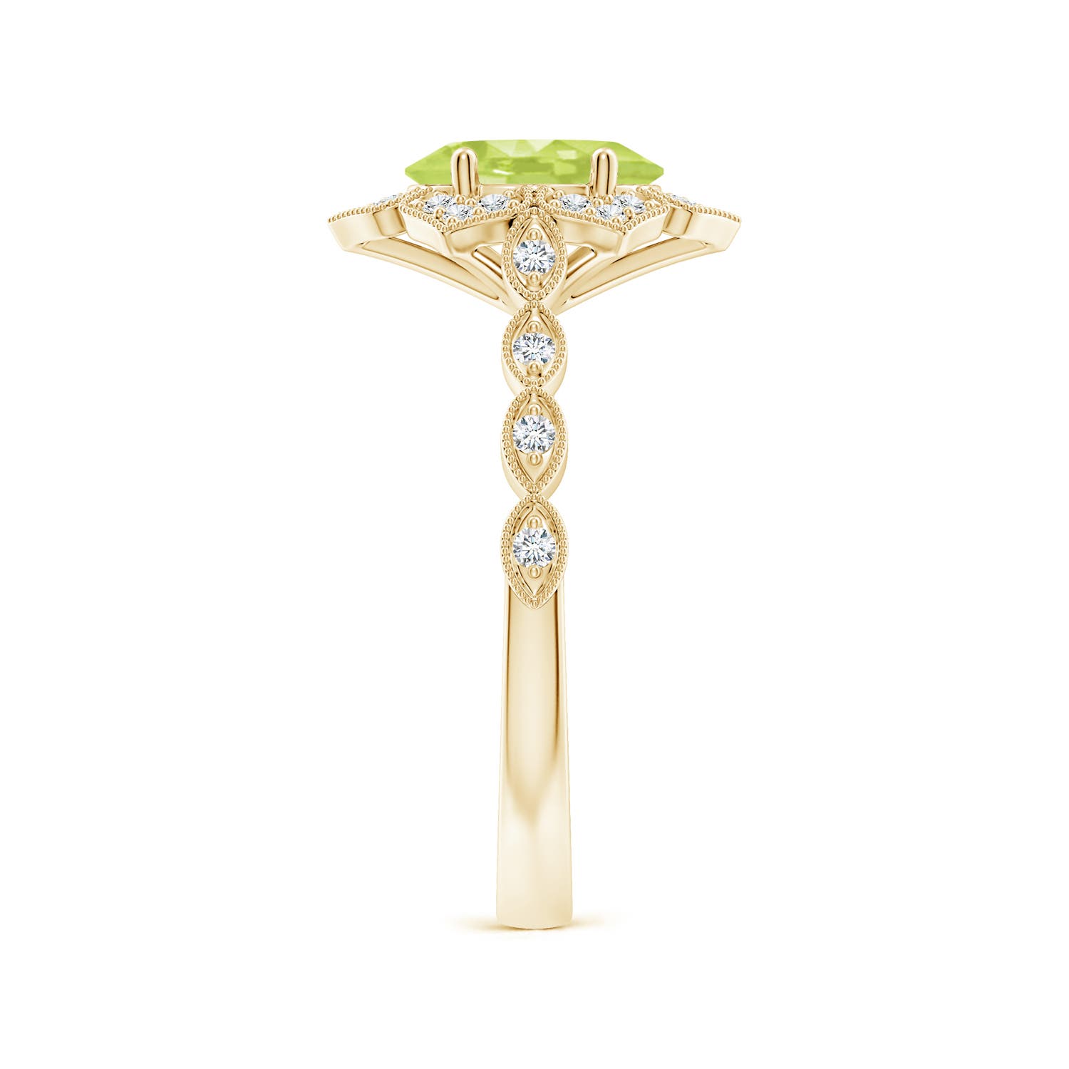 A - Peridot / 1.53 CT / 14 KT Yellow Gold