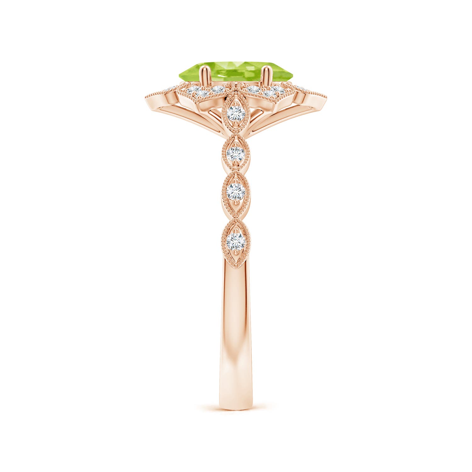 AA - Peridot / 1.53 CT / 14 KT Rose Gold