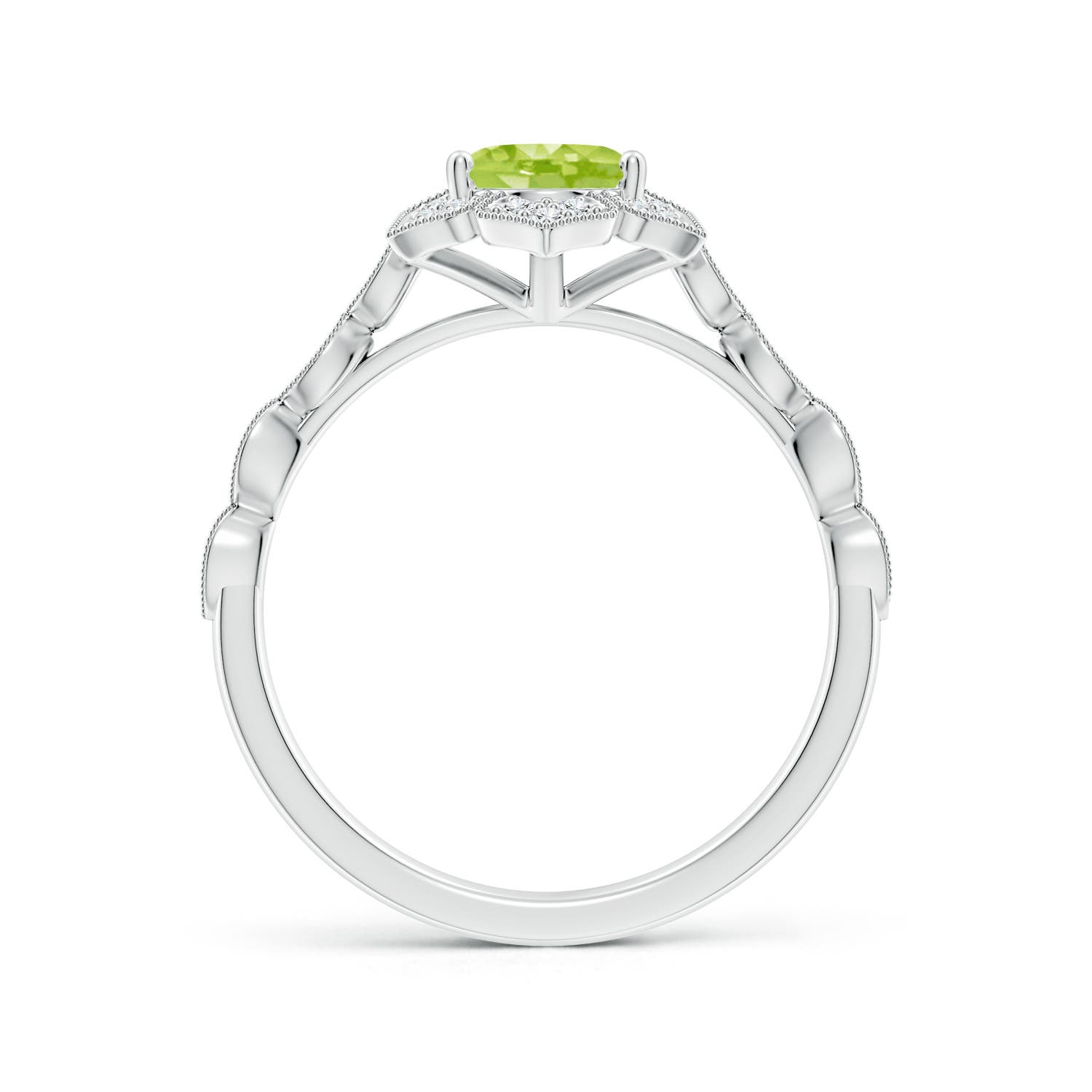 AA - Peridot / 1.53 CT / 14 KT White Gold