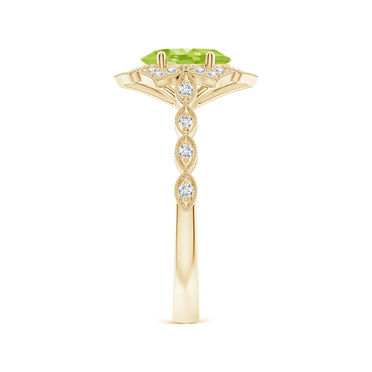 AA - Peridot / 1.53 CT / 14 KT Yellow Gold