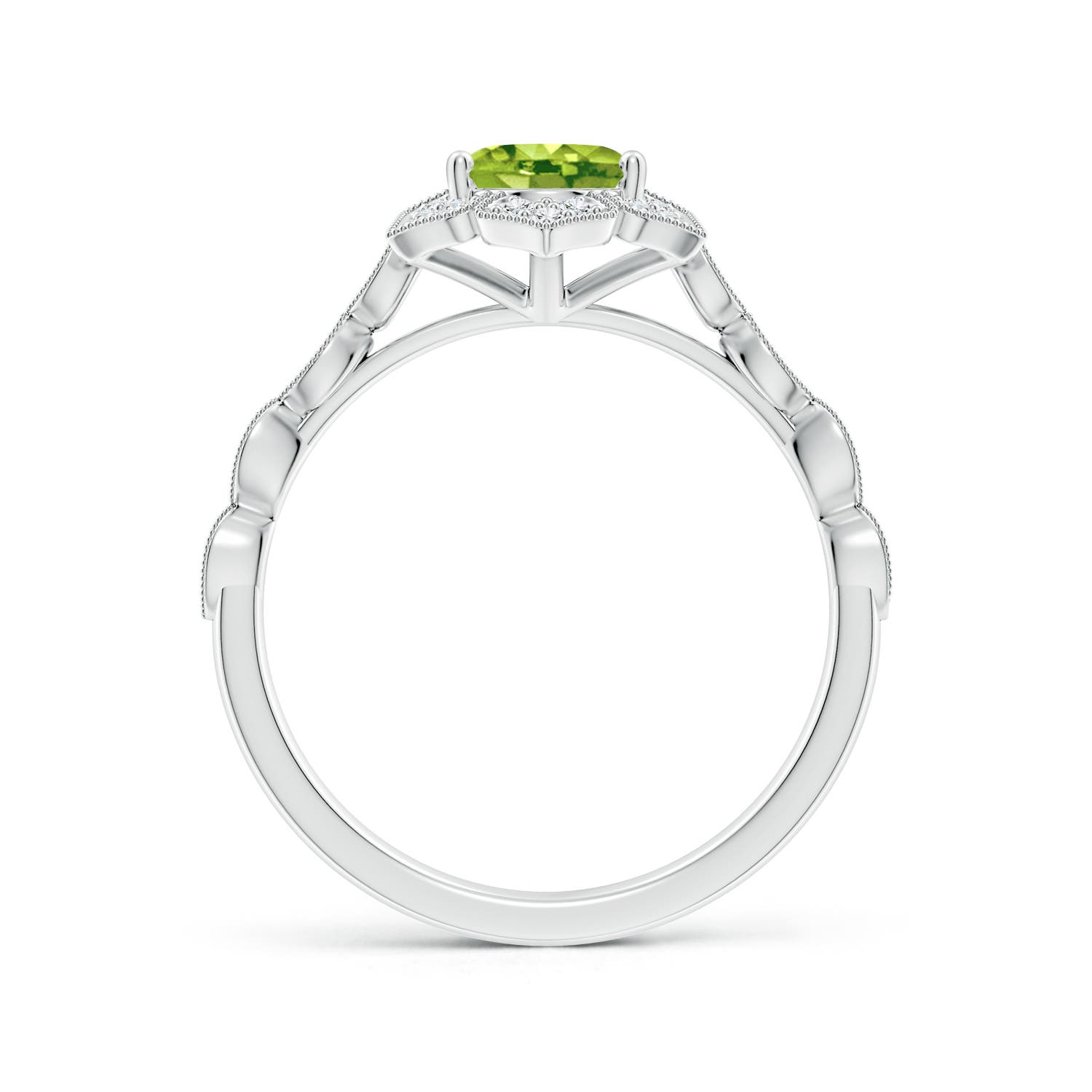 AAA - Peridot / 1.53 CT / 14 KT White Gold