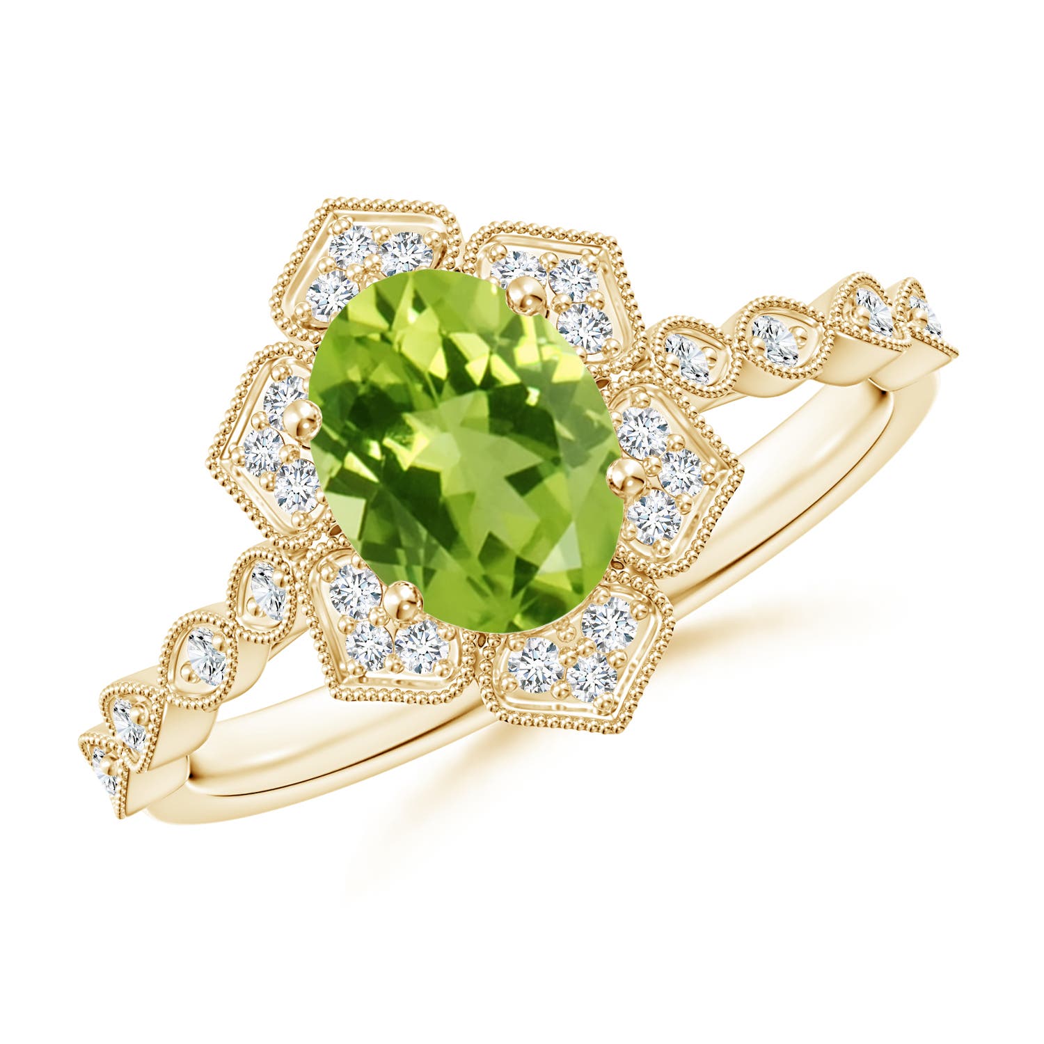 AAA - Peridot / 1.53 CT / 14 KT Yellow Gold