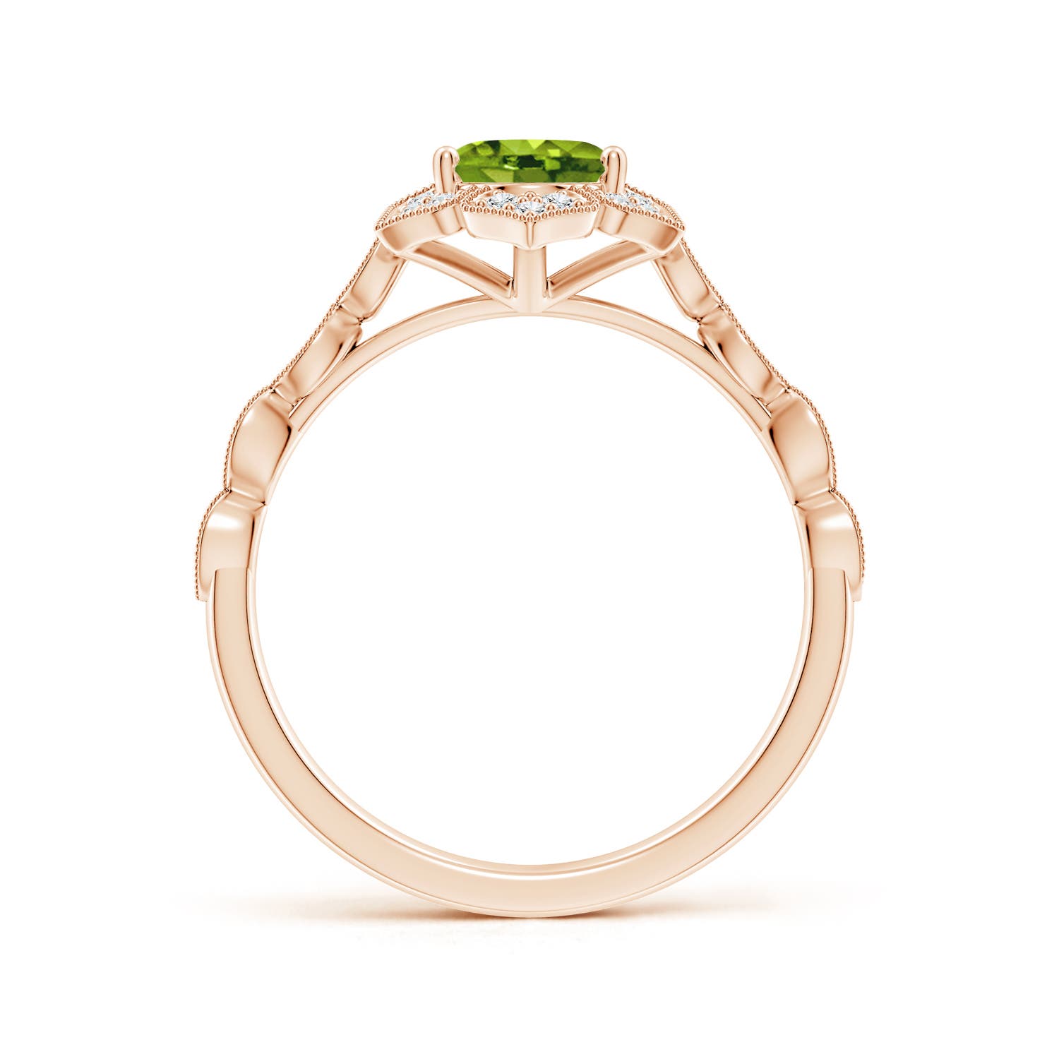 AAAA - Peridot / 1.53 CT / 14 KT Rose Gold