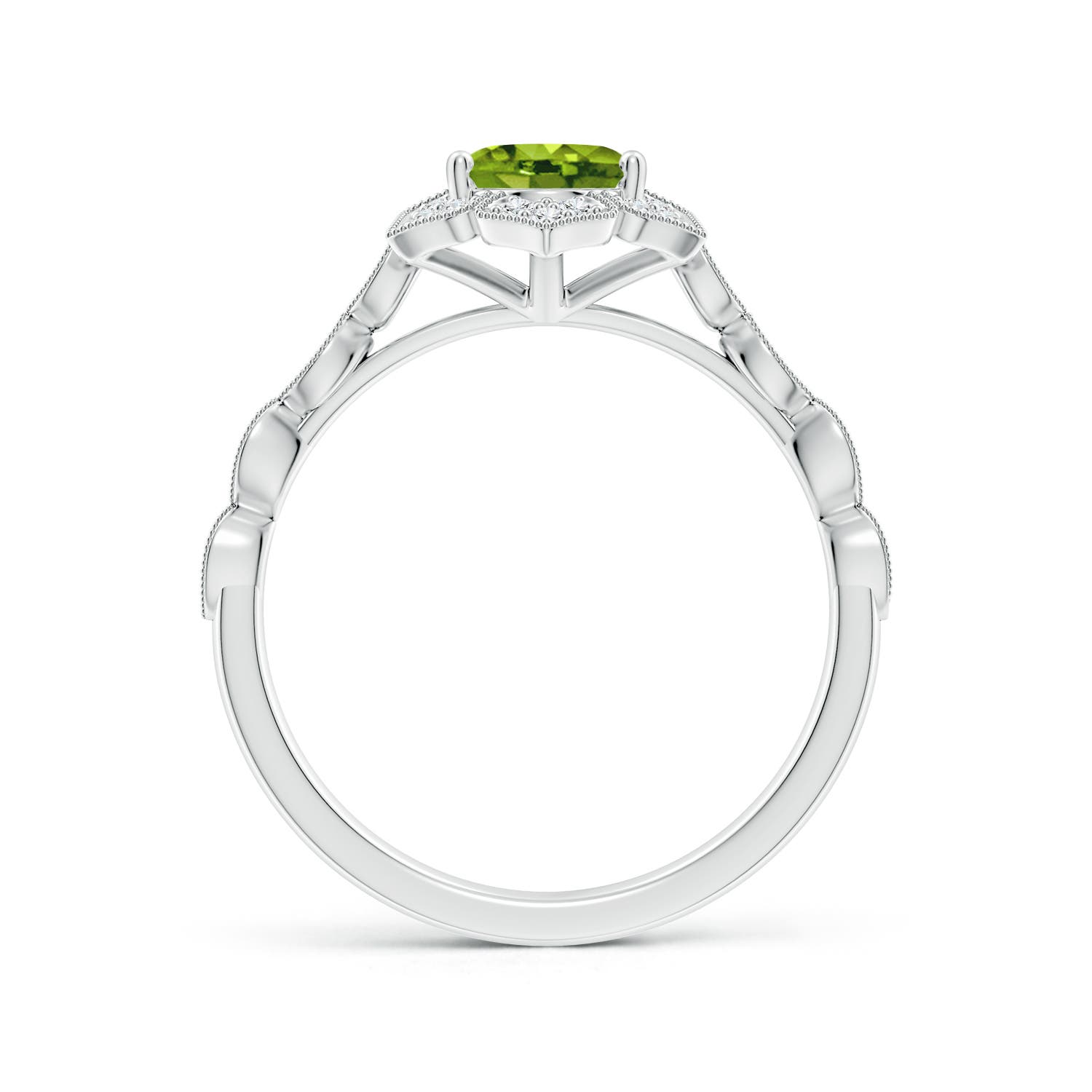 AAAA - Peridot / 1.53 CT / 14 KT White Gold