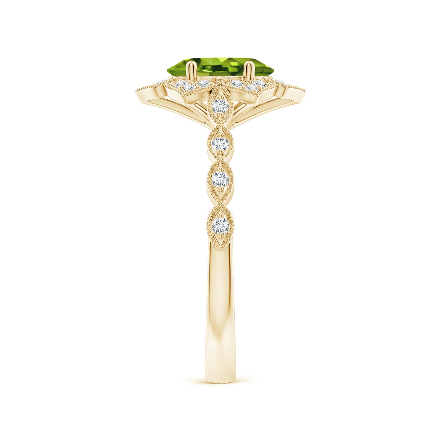 AAAA - Peridot / 1.53 CT / 14 KT Yellow Gold