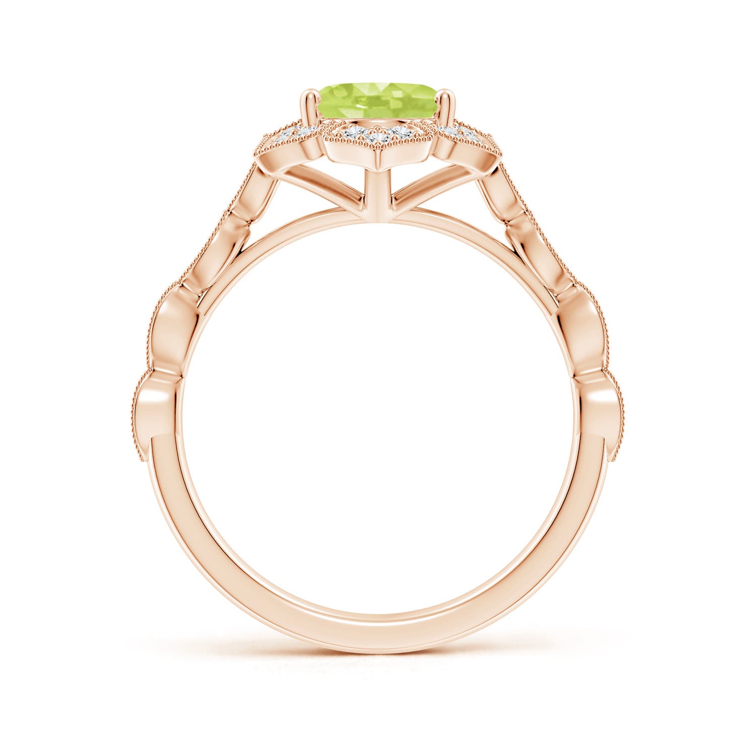 A - Peridot / 2.16 CT / 14 KT Rose Gold