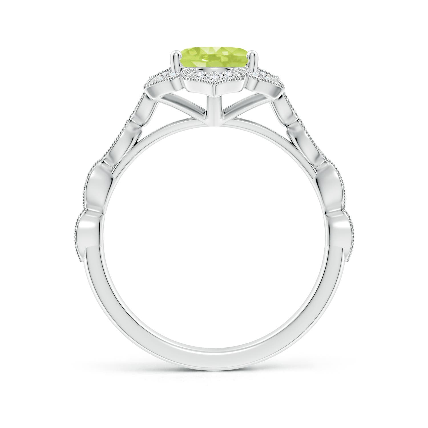 A - Peridot / 2.16 CT / 14 KT White Gold