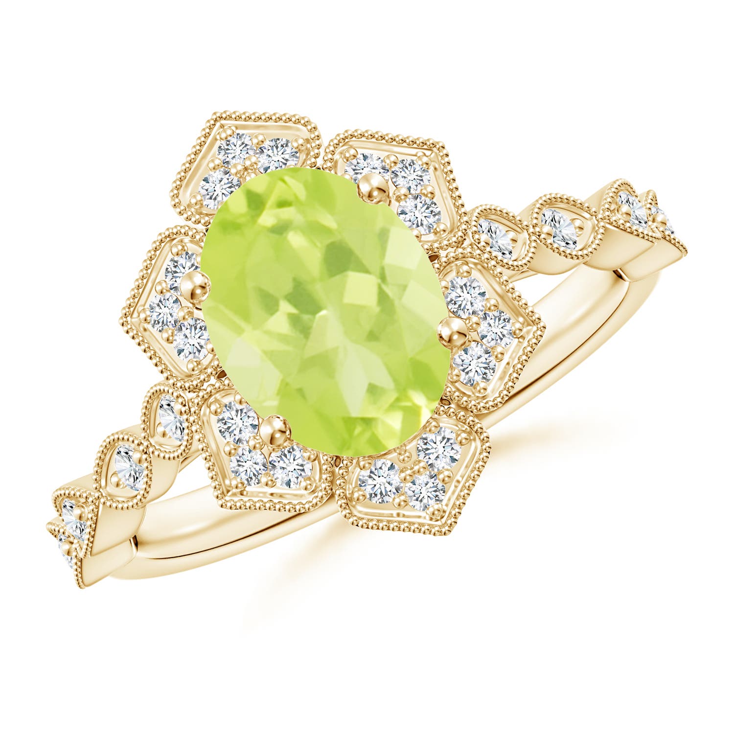 A - Peridot / 2.16 CT / 14 KT Yellow Gold