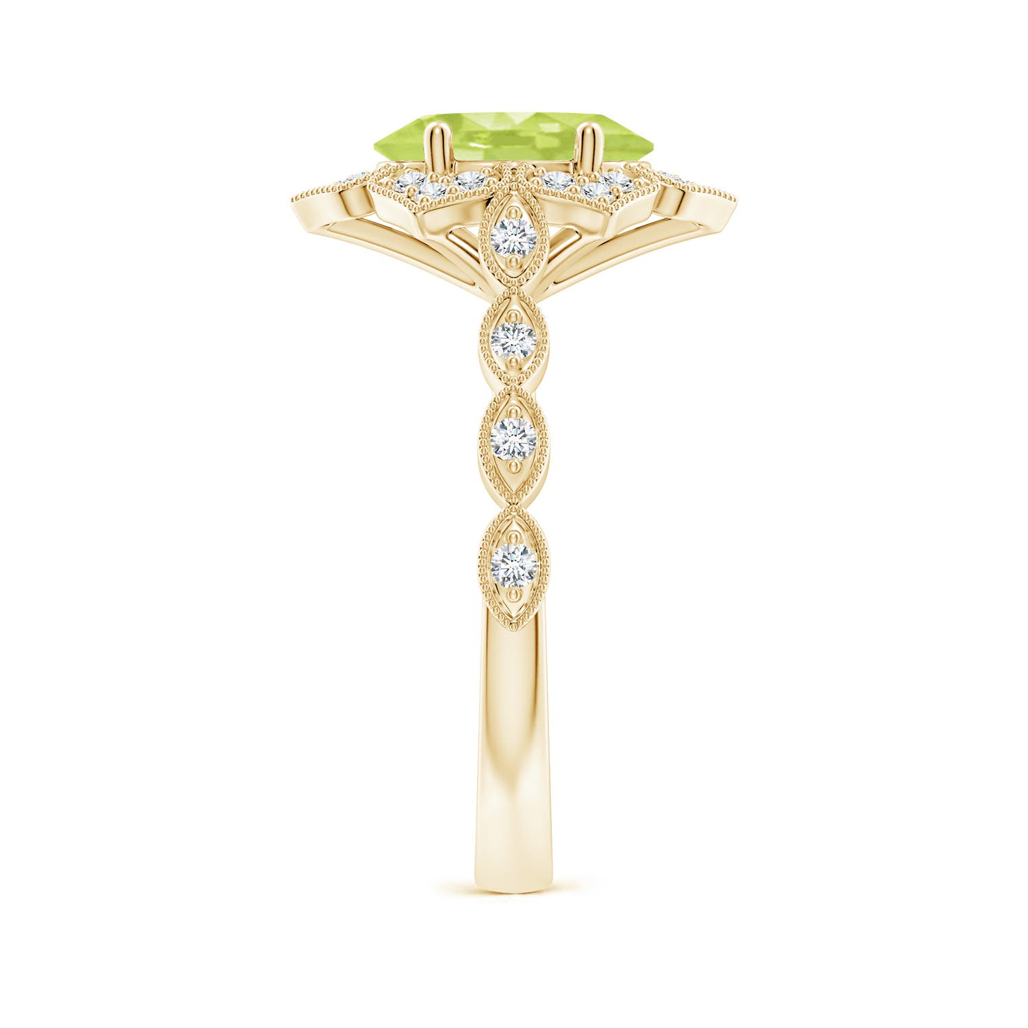 A - Peridot / 2.16 CT / 14 KT Yellow Gold