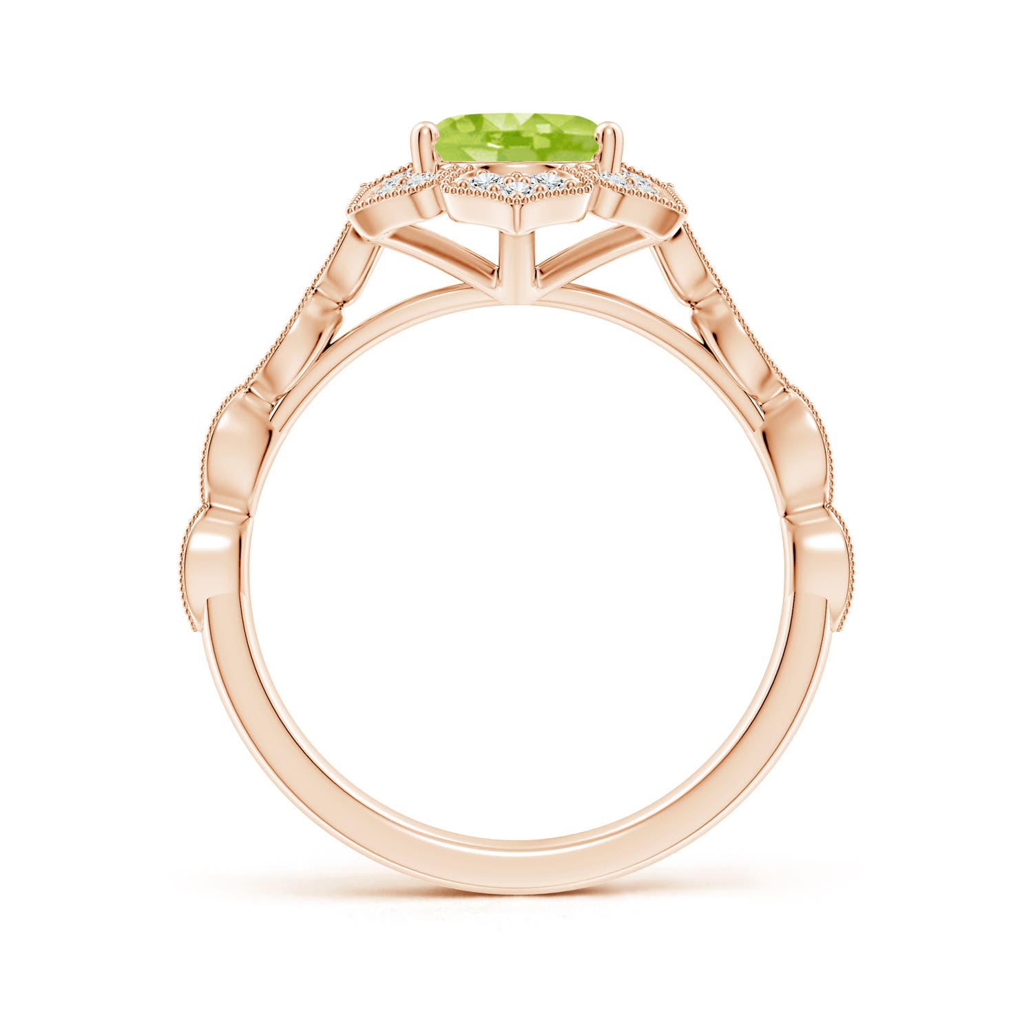 AA - Peridot / 2.16 CT / 14 KT Rose Gold