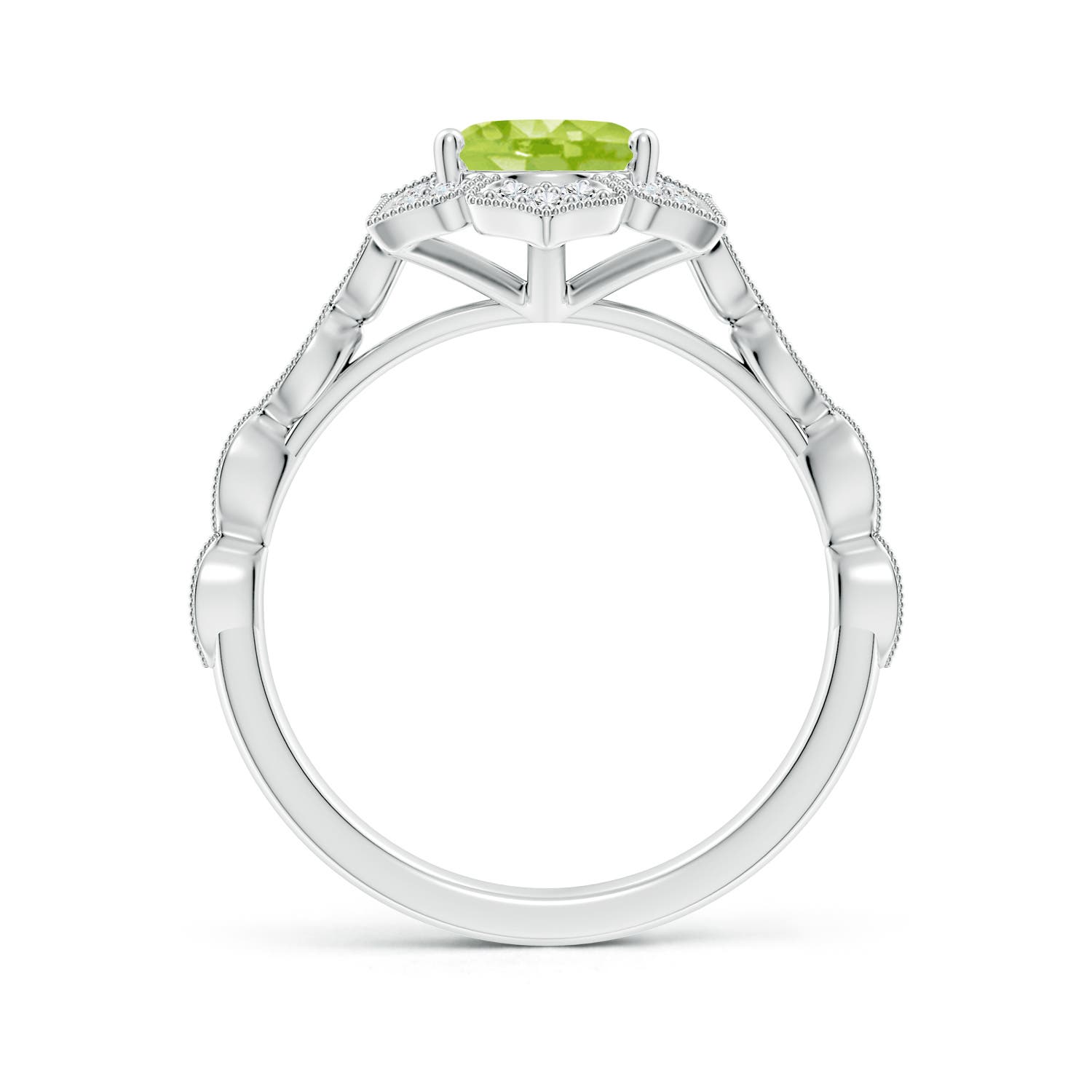 AA - Peridot / 2.16 CT / 14 KT White Gold