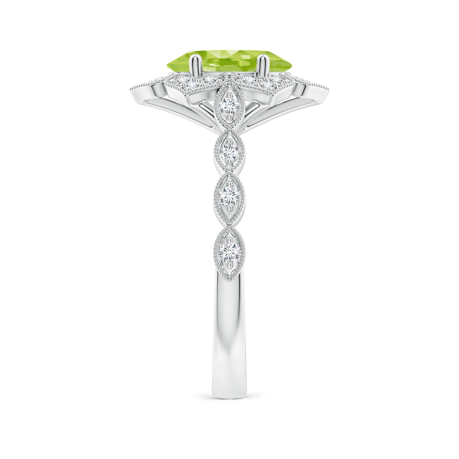 AA - Peridot / 2.16 CT / 14 KT White Gold