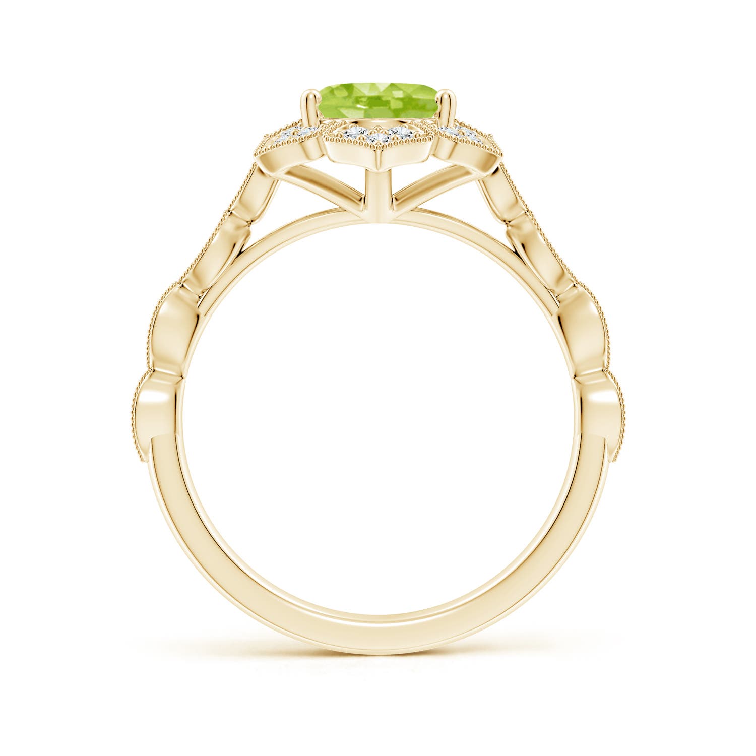 AA - Peridot / 2.16 CT / 14 KT Yellow Gold