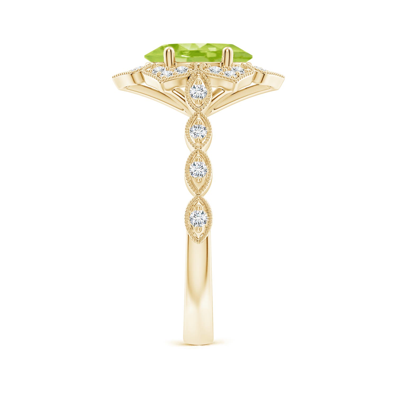 AA - Peridot / 2.16 CT / 14 KT Yellow Gold