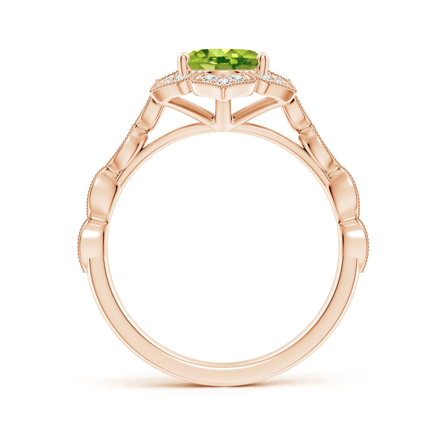 AAA - Peridot / 2.16 CT / 14 KT Rose Gold